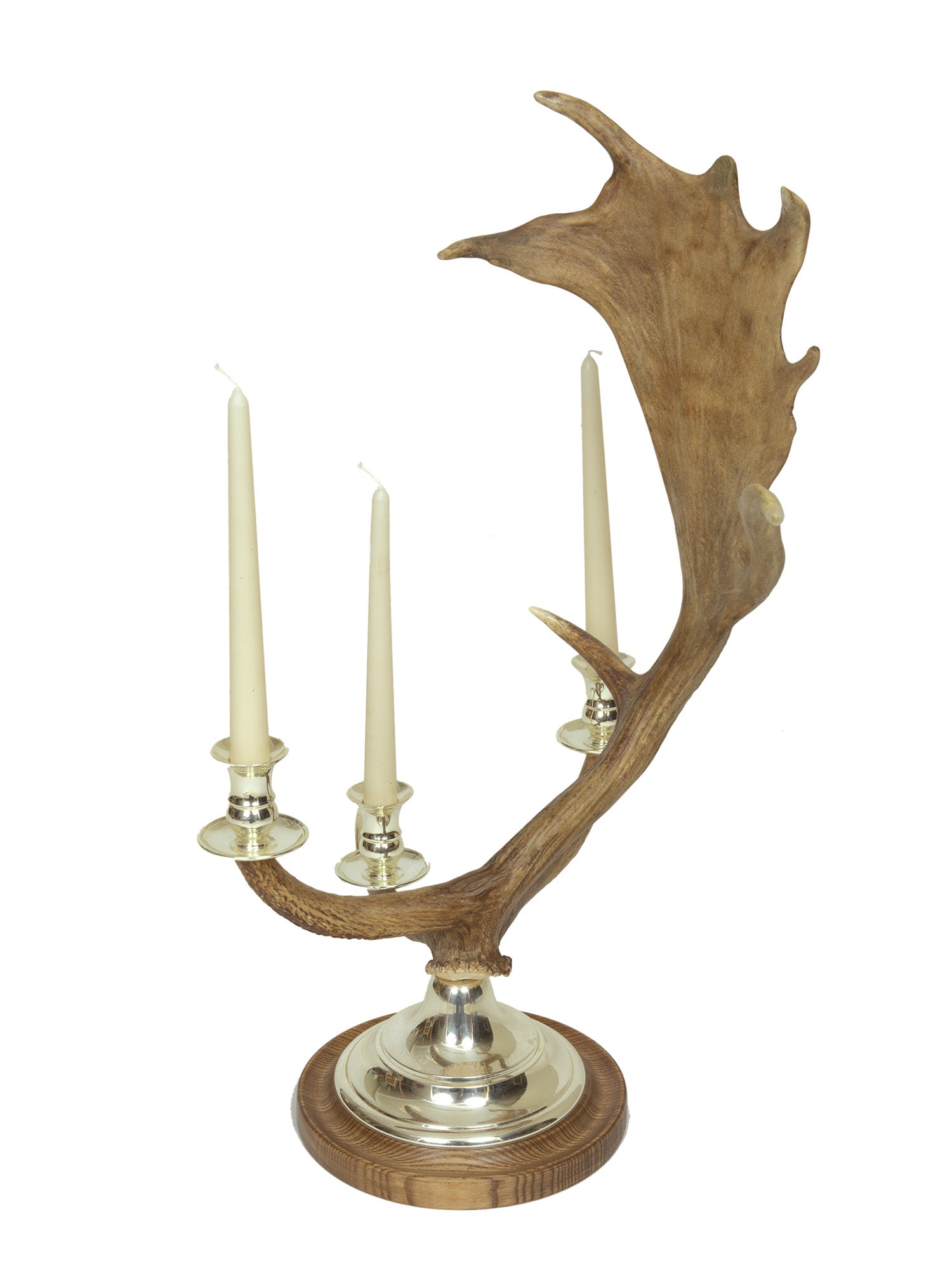 Glencoe Antler Candle Holder - 3 Branch Rustic Deer Horn Candelabra for Wedding, Christmas & Home Decor