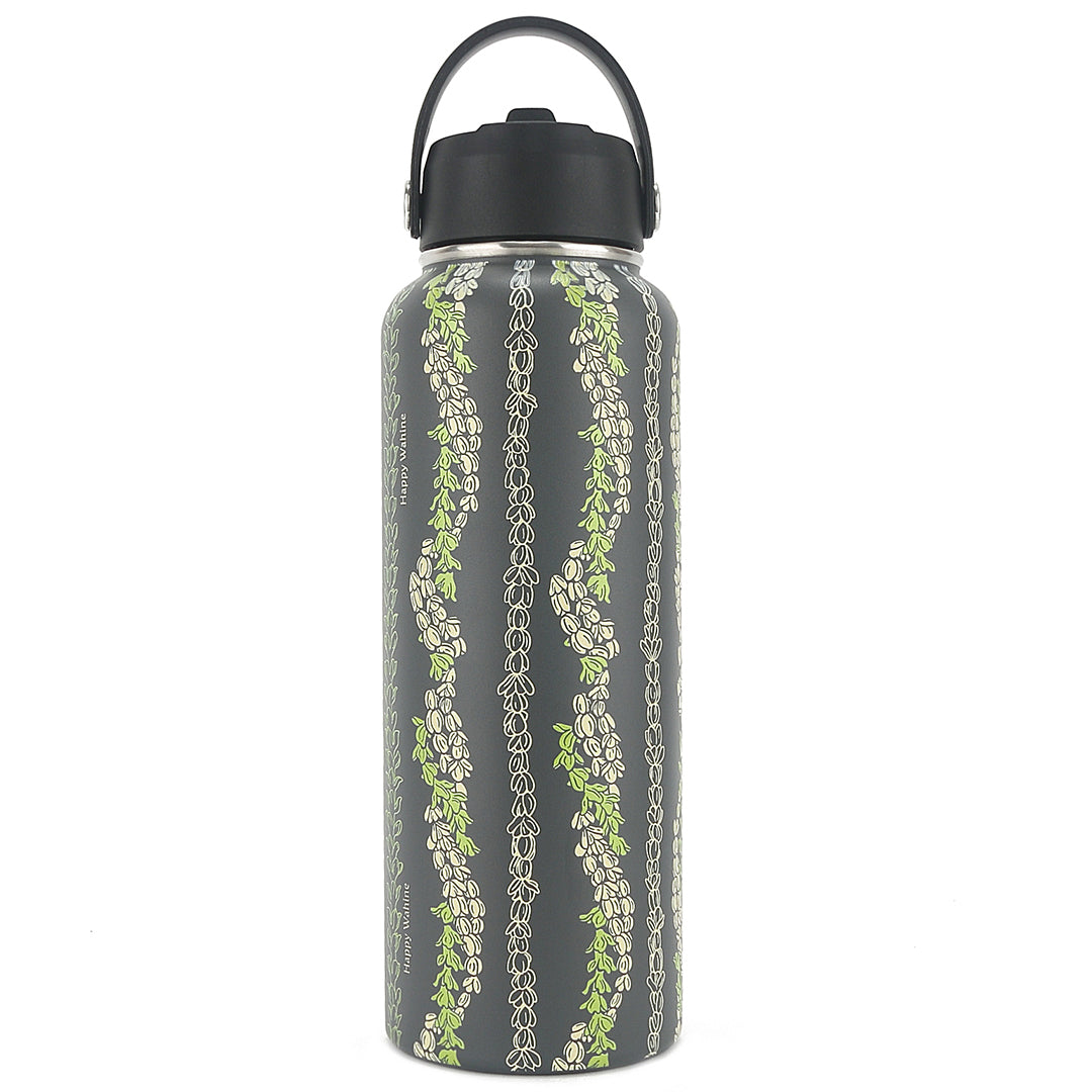 Pakalana Grey 40oz Insulated Water Bottle - Leak Proof, Double Wall Vacuum Stainless Steel, Keeps Drinks Cold 24 Hours & Hot 12 Hours - Perfect for Hiking, Gym, Office & Outdoor Activities