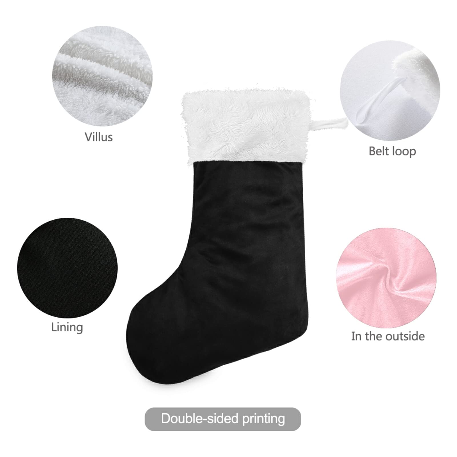 1 Pack Christmas Stocking - Plain Cherry Blossom Pink Xmas Stockings for Fireplace Decorations (17.7 Inch) - Perfect for Holiday Home Decor, Gift Giving & Festive Mantel Display