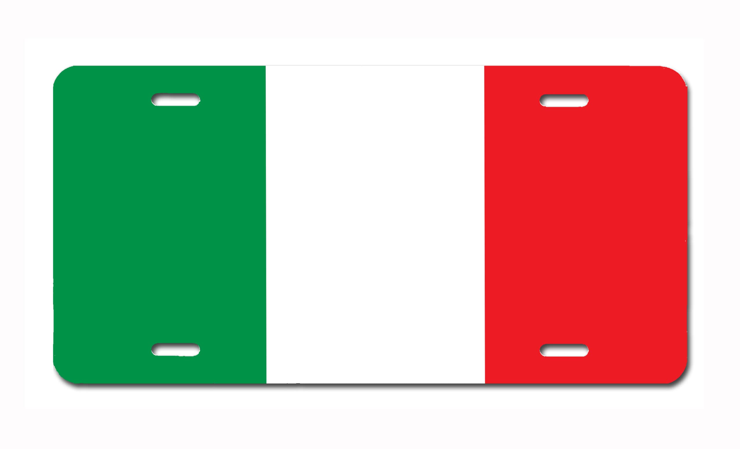 Carpe Diem Designs U.S. & European Flags Front License Plate (6x12 Inches) - American Made Vanity Plate for Cars & Trucks - Perfect for Patriotic Drivers, Auto Enthusiasts & International Travelers