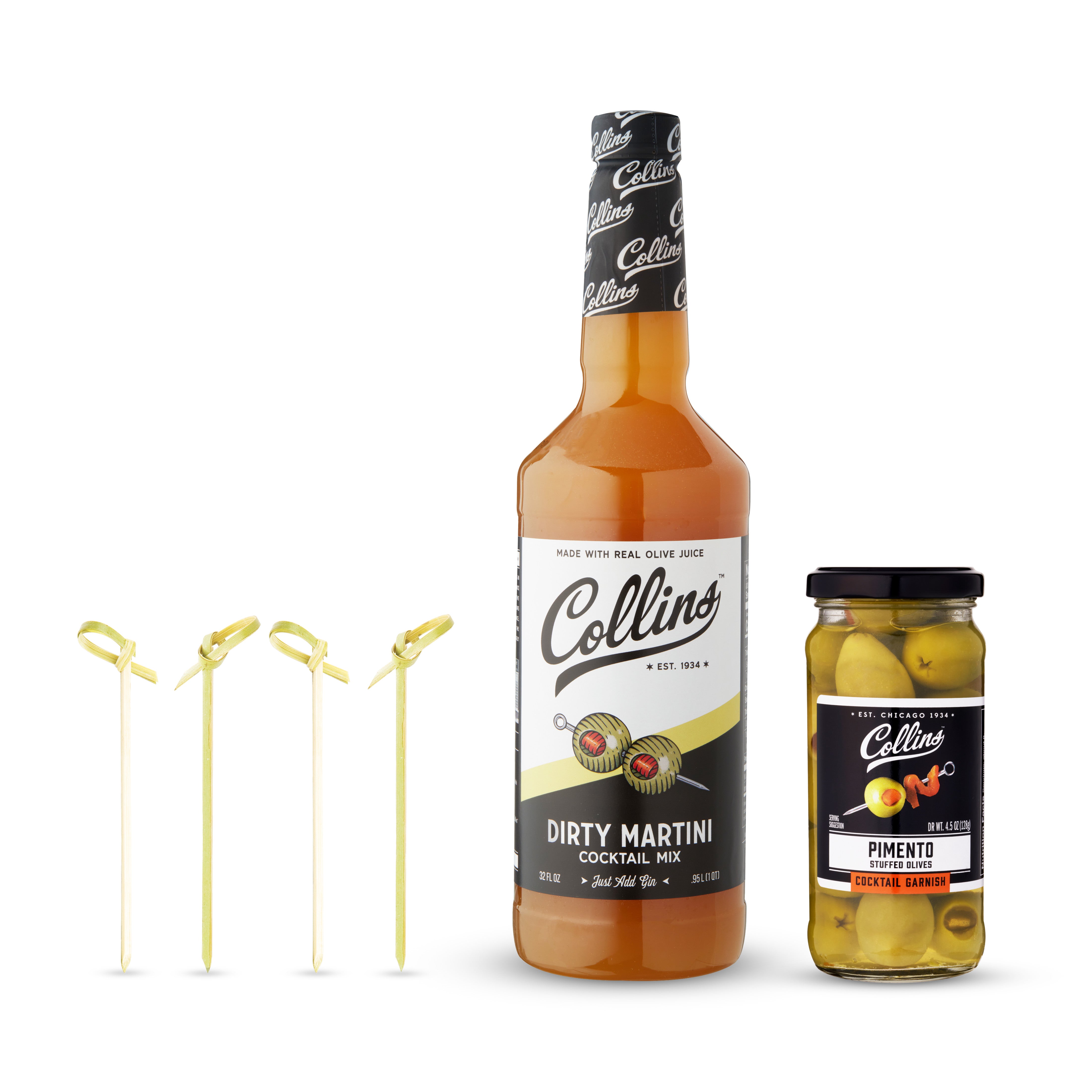 Premium Dirty Martini Cocktail Kit - Complete Set with Shaker, Glasses & Garnish Tools | Perfect for Home Bars, Parties & Gifts