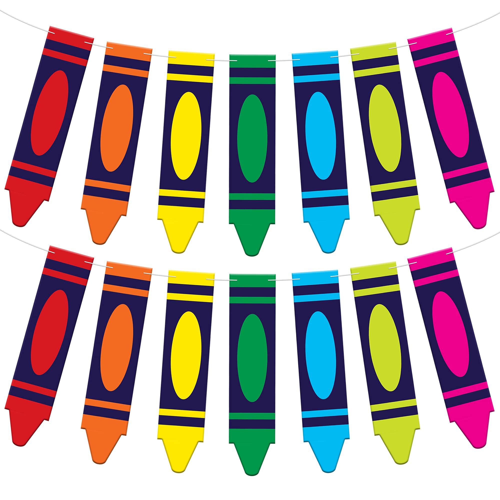 KatchOn 10ft Crayon Welcome Back Banner - No DIY School Decorations for Classroom, First Day of School Backdrop, Teacher Gifts & Party Decor | Perfect for Elementary Classrooms, School Open Houses & Photo Booths