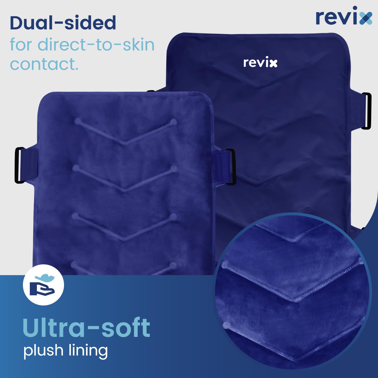 REVIX Large Reusable Ice Pack for Back Pain Relief - 13