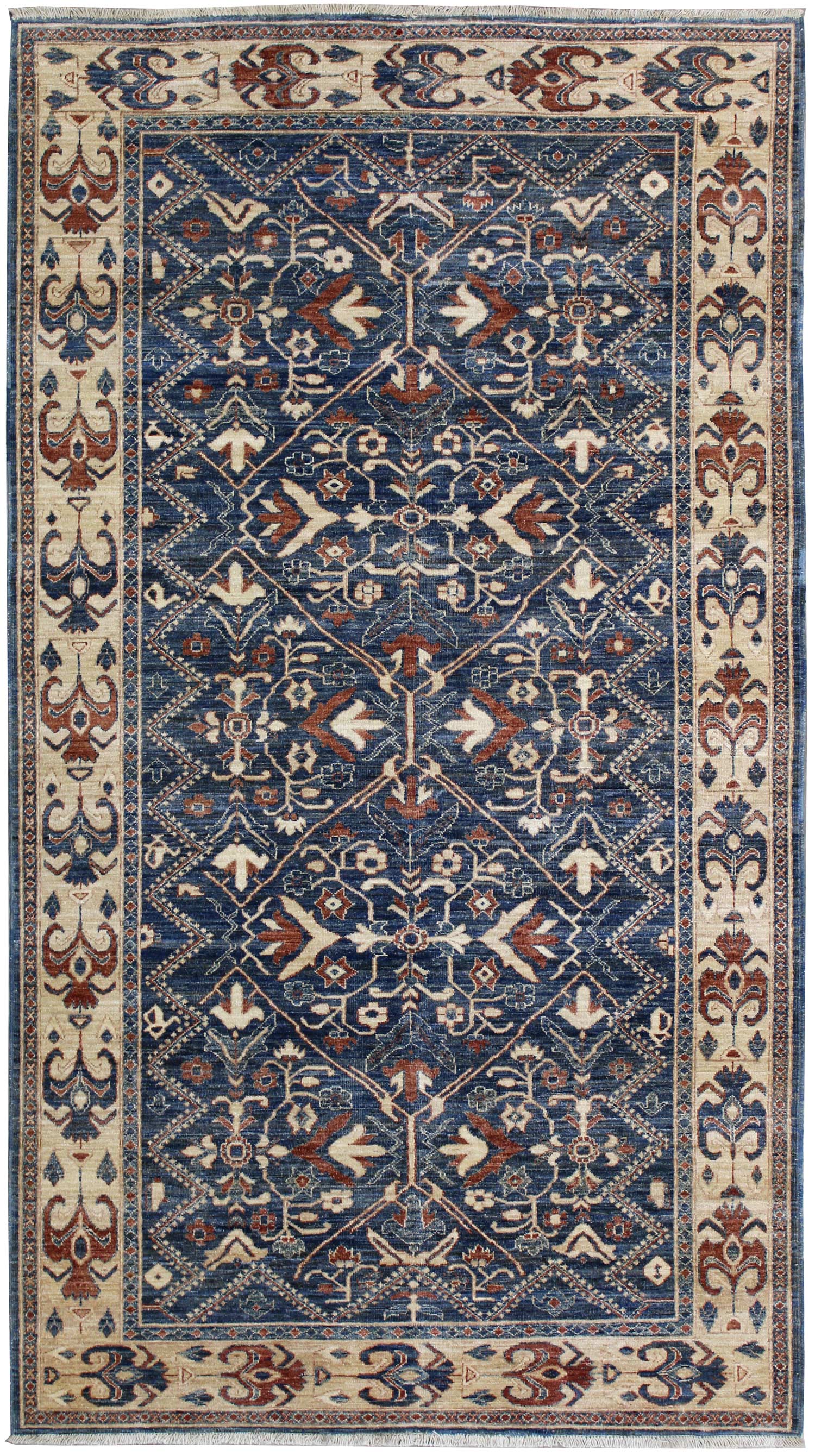 Handwoven Traditional Agra Rug J62651 - Authentic Indian Home Decor for Living Room, Bedroom & Office