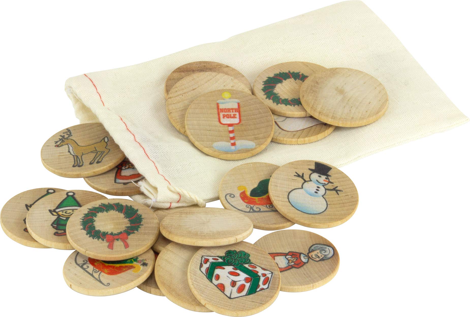 Portable Travel Card Games for Kids & Adults - Christmas Memory Matching Game Set - Made in USA - Perfect for Family Gatherings, Holiday Parties & Road Trips