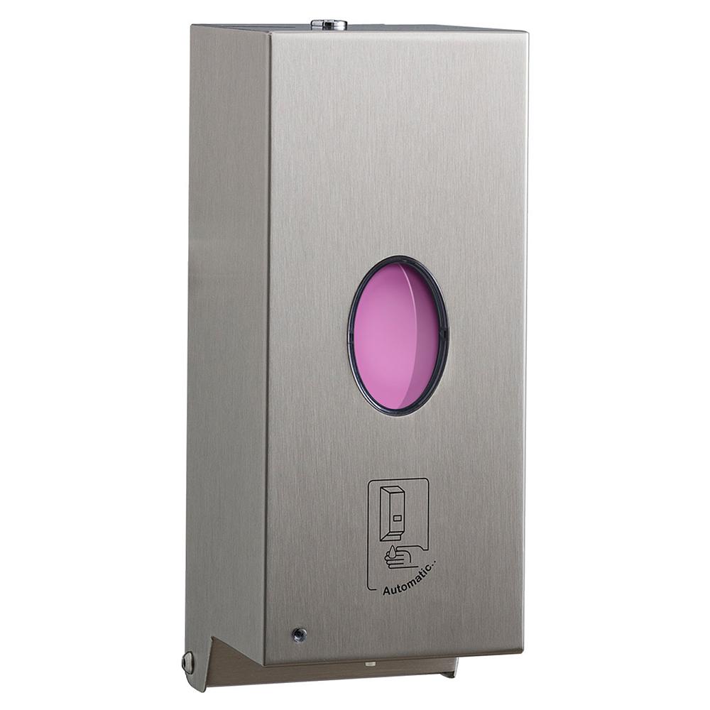 Bobrick B2012 Automatic Soap and Hand Sanitizer Dispenser - 30 oz Capacity, Surface Mount, Satin Finish - Ideal for Restrooms, Hospitals, and Commercial Spaces