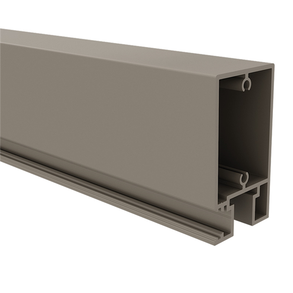 65mm x 50mm Aluminum Slatted Gate Top & Bottom Rail - 4800mm Long Gate Extrusion for Fence & Garden Security | Heavy Duty Horizontal Rail for Driveway Gates, Pool Fencing & Property Protection