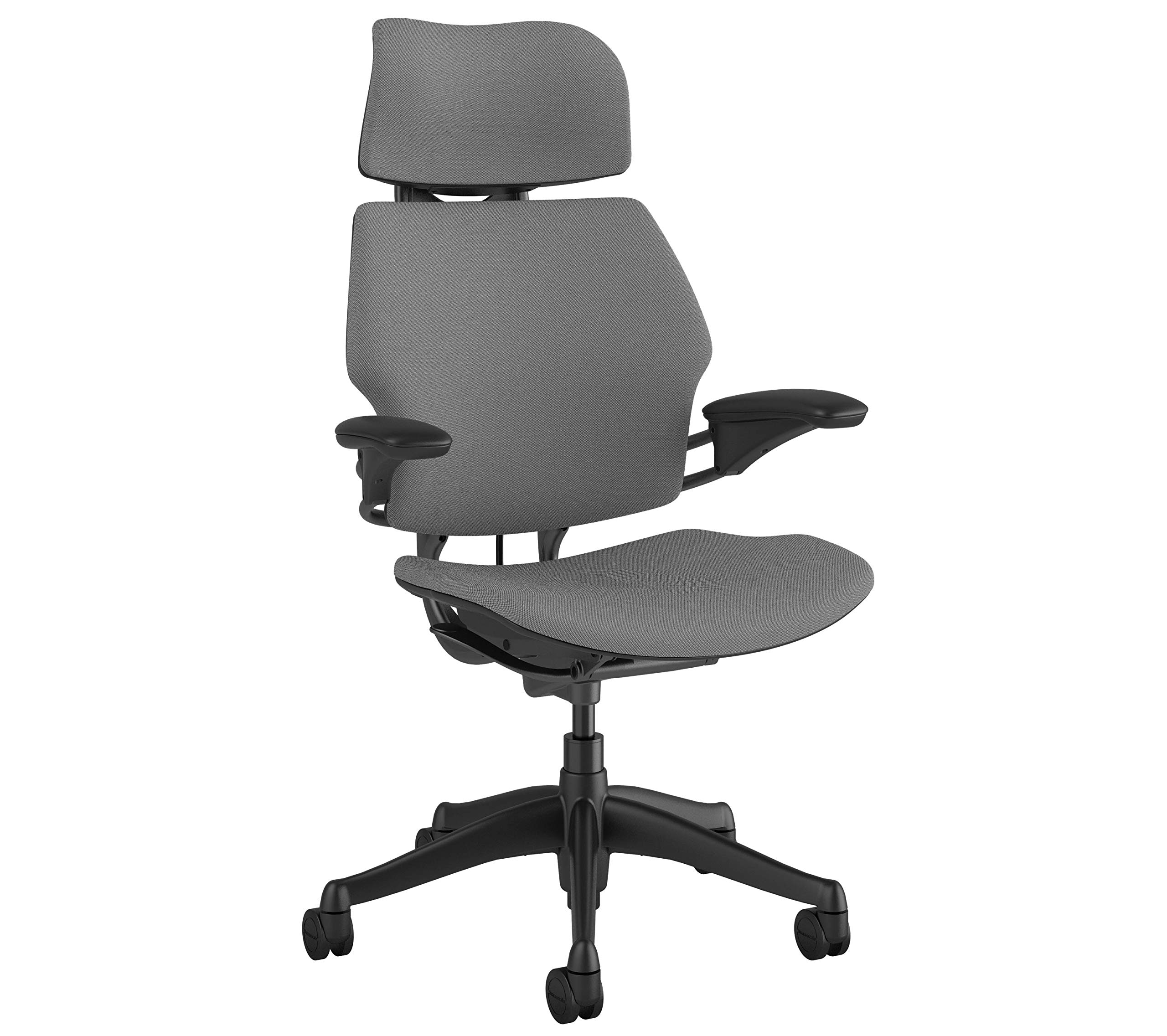 Humanscale Freedom Ergonomic Office Chair with Headrest - Adjustable Arms & Wheels for Carpet - Perfect for Home & Office Workspaces
