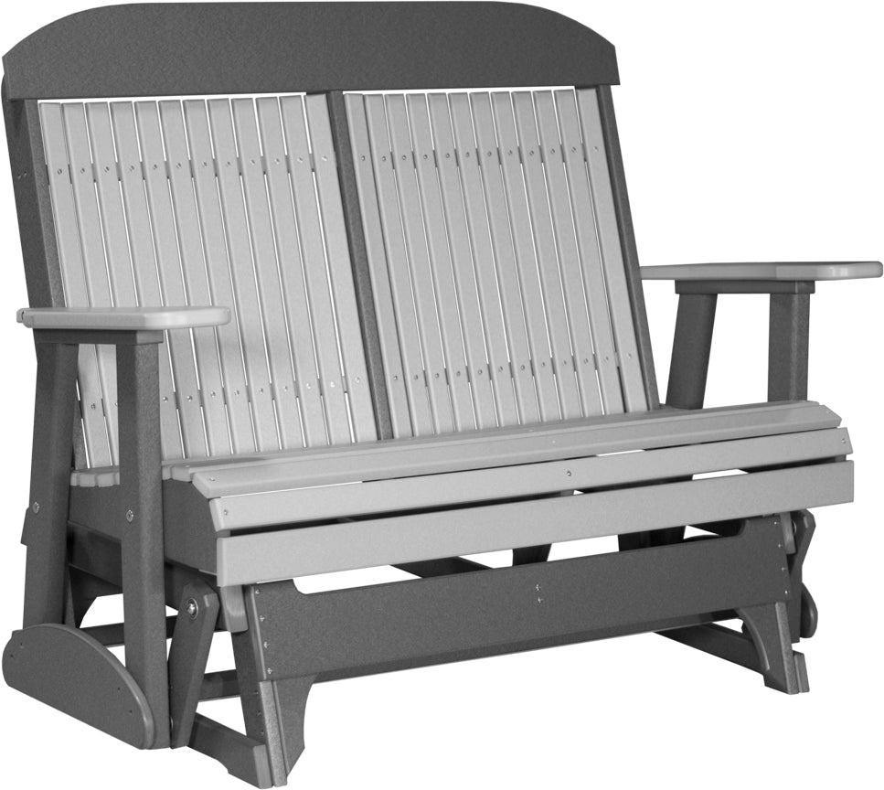 LuxCraft 4 Foot Classic Glider Rocking Chair - Perfect for Nursery, Living Room & Patio Relaxation