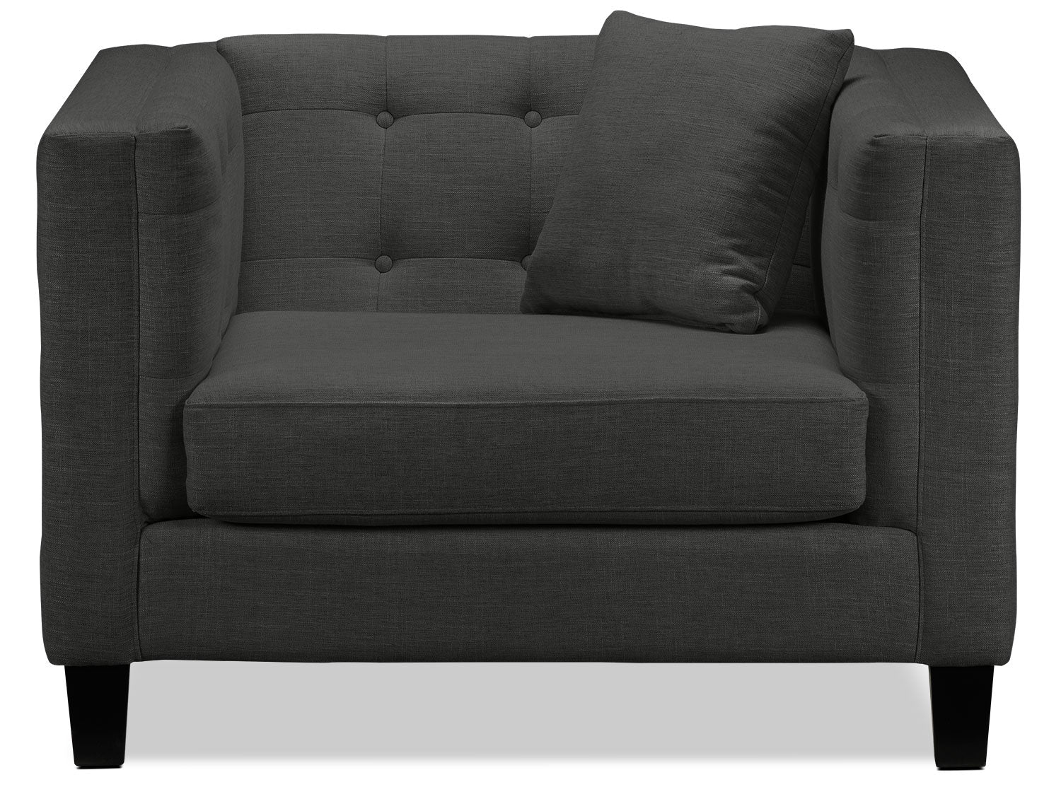 Astin Oversized Chair and a Half - Dark Grey Upholstered Accent Chair for Living Room, Bedroom, or Office - Perfect for Lounging, Reading & Relaxing