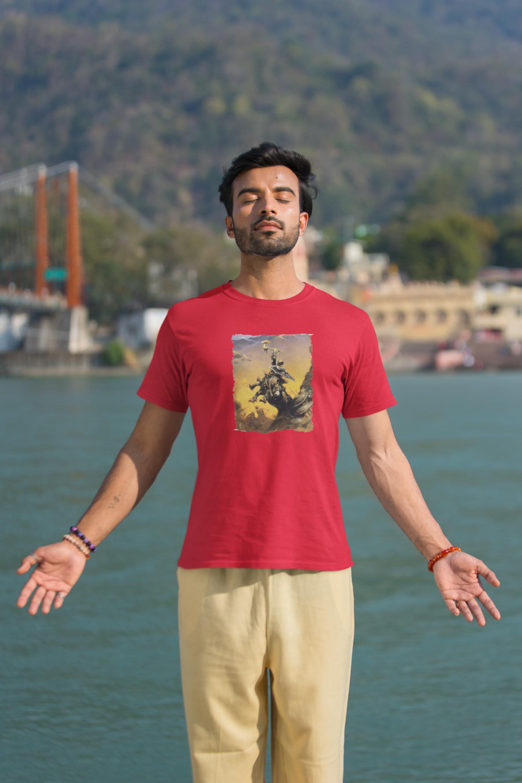 Eternal Champion by Frank Frazetta Men's Graphic T-Shirt - Vintage Art Tee for Casual Wear & Comic Con