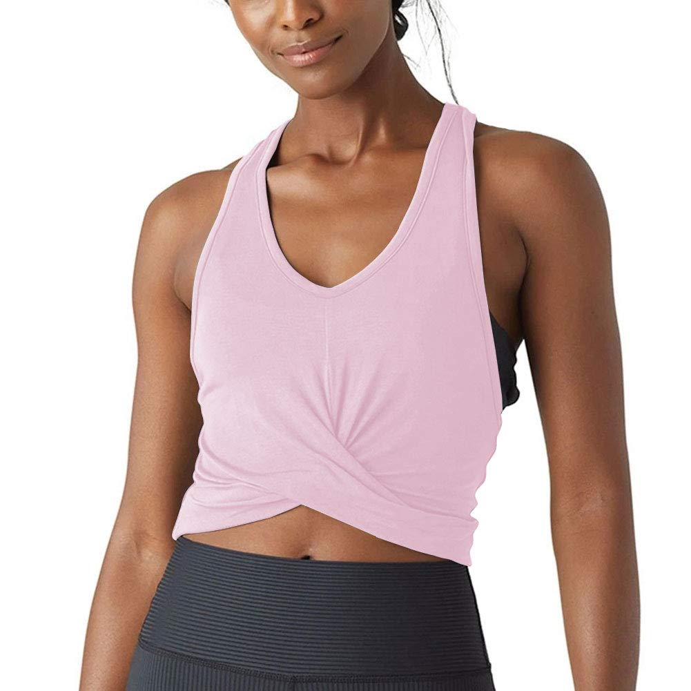 Bestisun Women's Workout Tops - Loose Fit Flowy Cropped Tank Tops, Athletic Racerback Shirts for Yoga, Running & Gym | Breathable Summer Activewear