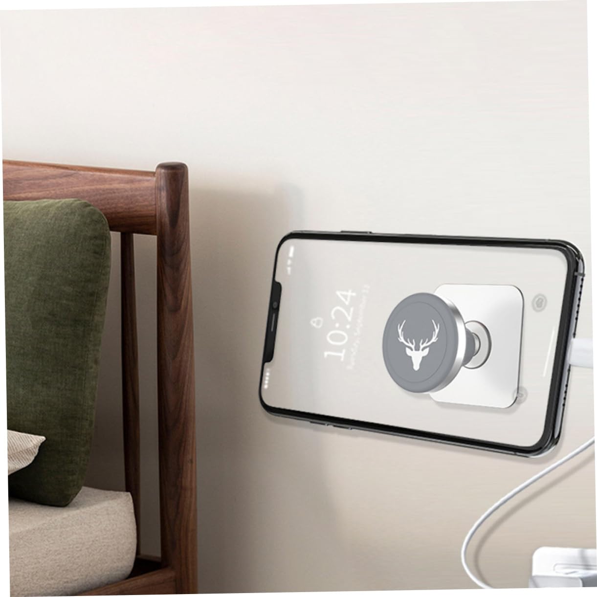 Universal Magnetic Phone Holder Stand - Adjustable Wall Mount Cell Phone Rack for Desk, Car & Home Use - Secure Phone Stand for Watching Videos & Video Calls