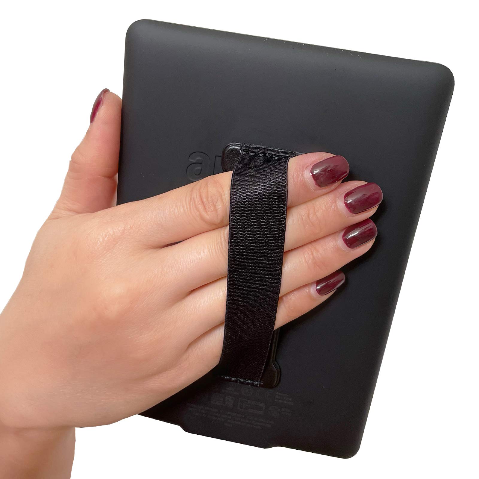 Universal Tablet Hand Holder Strap - Comfortable Grip for iPad, Kindle & Mini Tablets (Black) | Perfect for Reading, Gaming & Watching Videos on the Go