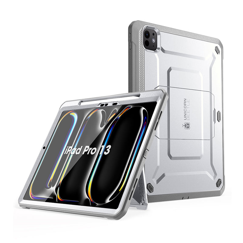 iPad Pro 13 Inch (2024) Unicorn Beetle Pro Rugged Case - Shockproof & Drop Protection, Slim Fit White Cover - Perfect for Outdoor Adventures, Travel & Daily Use