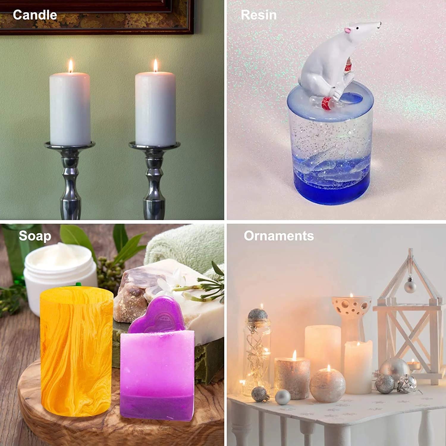 Reusable Silicone Cylinder Candle Molds for DIY Pillar Candles - 2-Pack Aromatherapy & Craft Candle Making Kit - Perfect for Home Decor, Wedding Centerpieces, and Relaxation Gifts