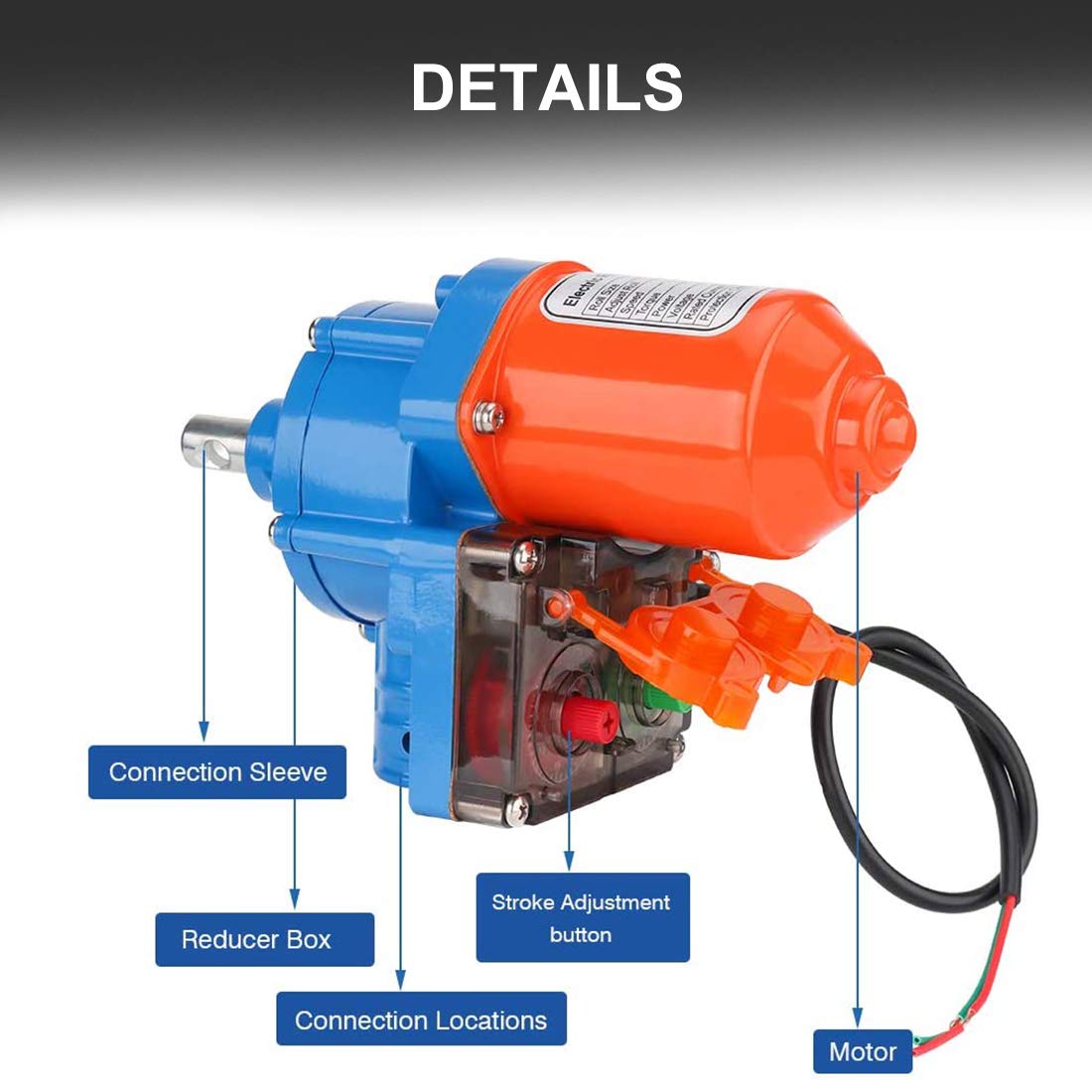 UYGALAXY 100W Greenhouse Film Roll Up Side Motor with Precise Bearing Climber - 24V Automatic Ventilation System for Greenhouses | Perfect for Commercial & Home Garden Ventilation Control