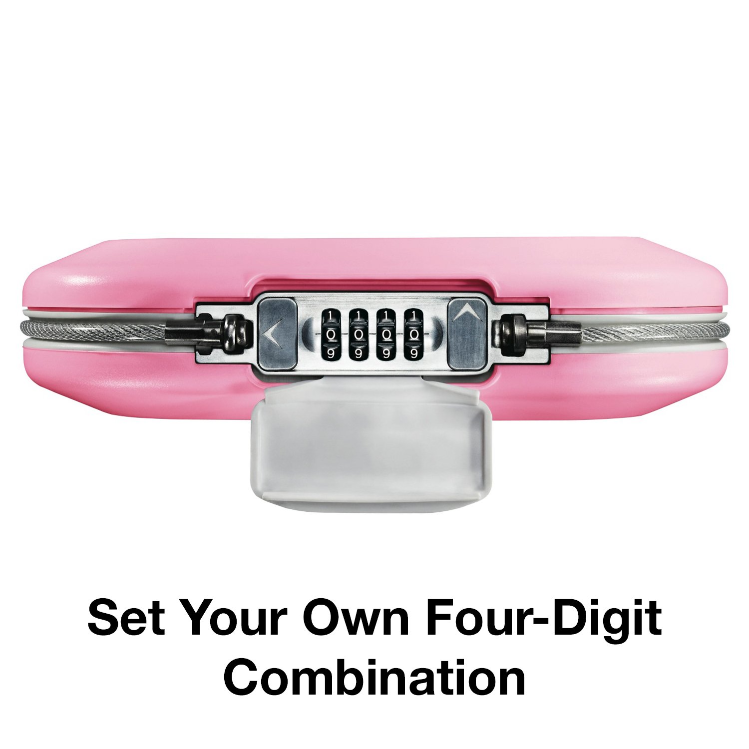 Master Lock 5900DPNK Pink Portable Combination Lock Box - Set Your Own Code, Travel Safe for Phone, Passport, Money & Valuables | Ideal for Home, Office, Travel & Hotel Security