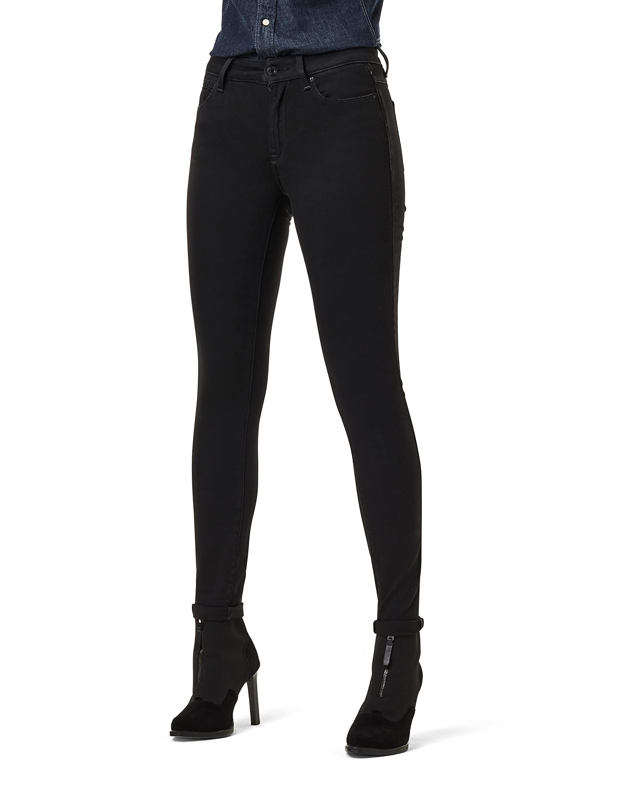 G-STAR RAW Women's High Rise Super Skinny Jeans - Stretch Denim Pants for Slim Fit & Comfort | Perfect for Casual Outfits, Night Out & Everyday Wear