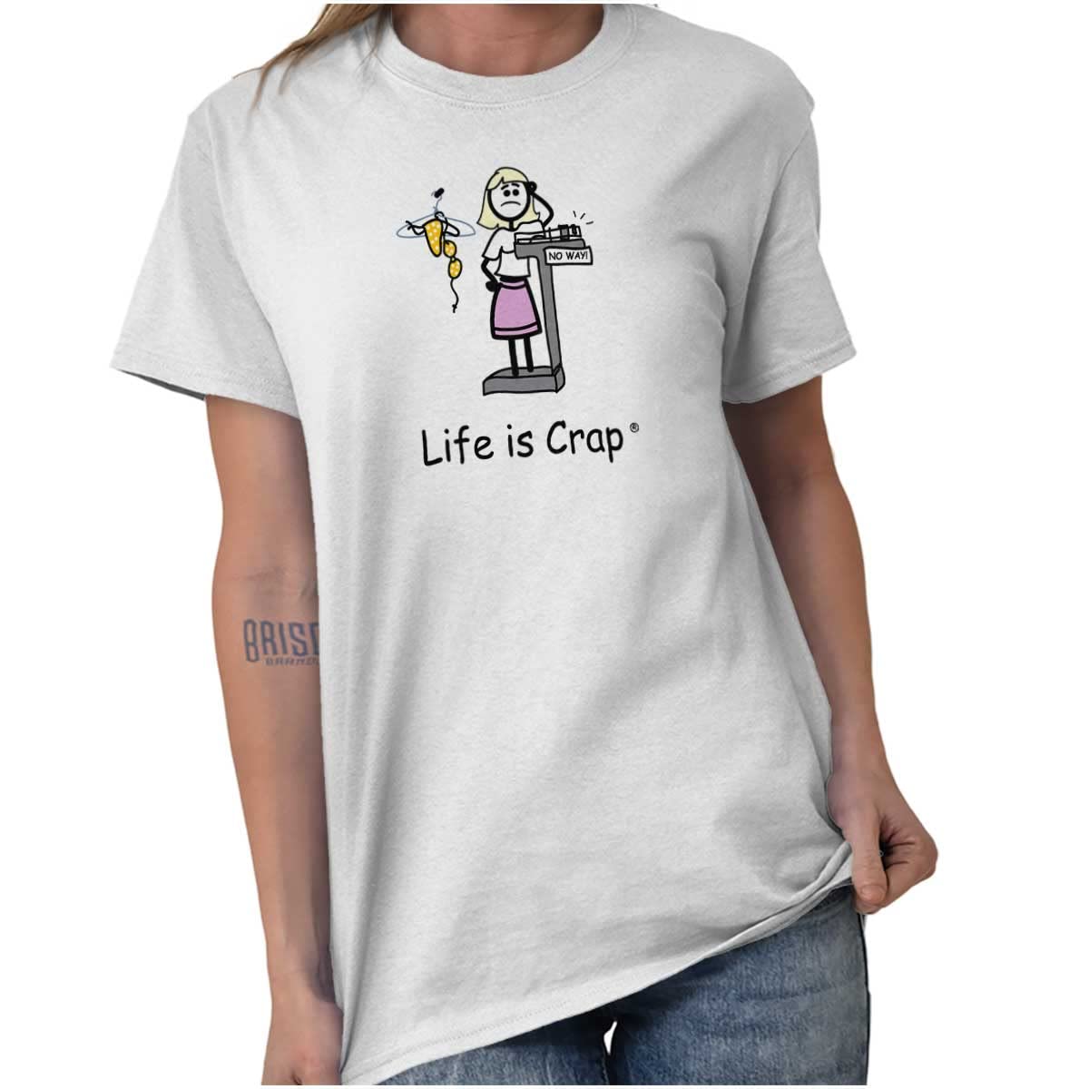 Funny Weight Gain Scale Fitness Graphic T-Shirt for Women - Gym & Workout Humor Tee - Perfect for Fitness Enthusiasts & Gym Lovers