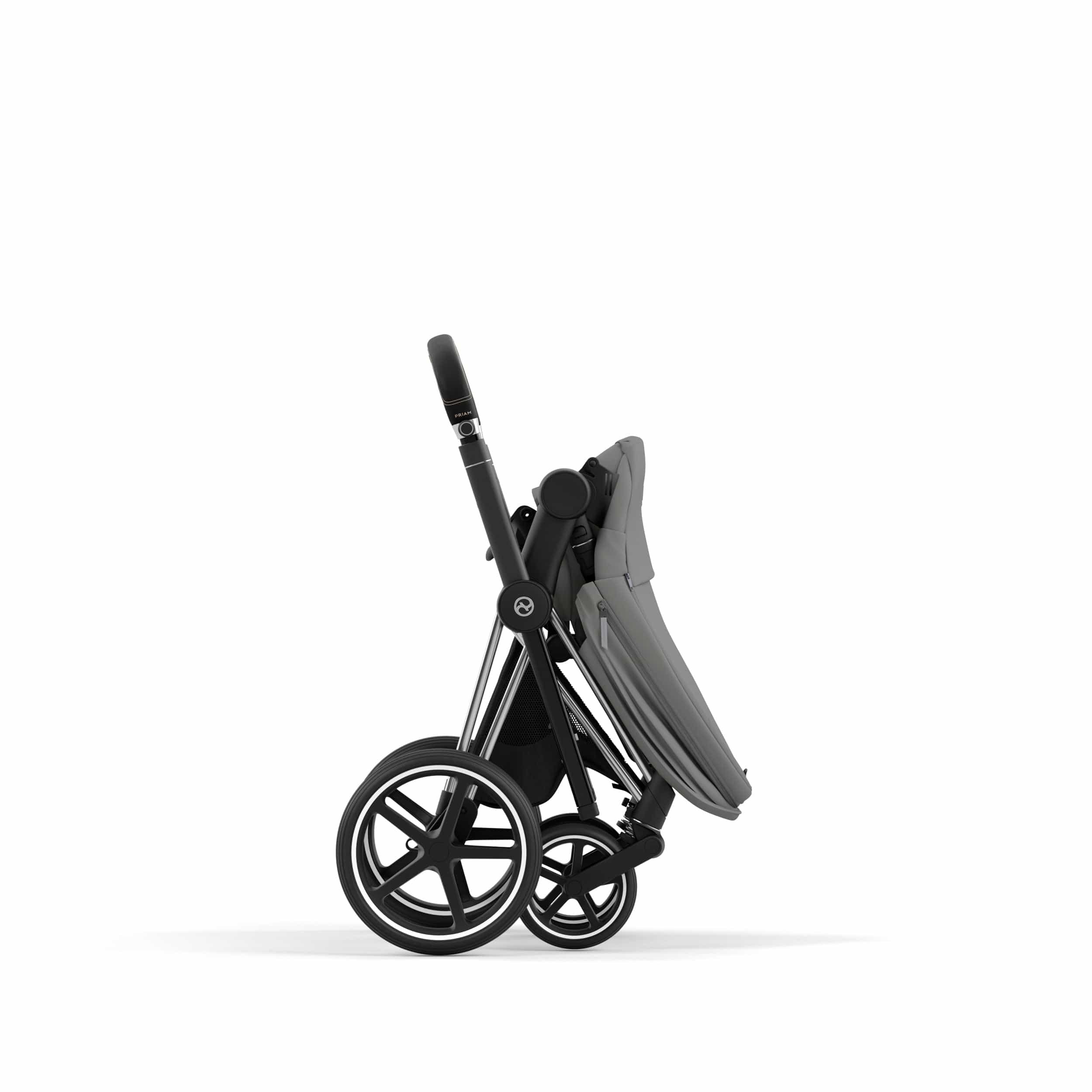 Cybex Priam 4 Complete Luxury Baby Stroller - Chrome/Brown - Premium Travel System for Newborns to Toddlers - Perfect for City Walks, Shopping & Family Outings
