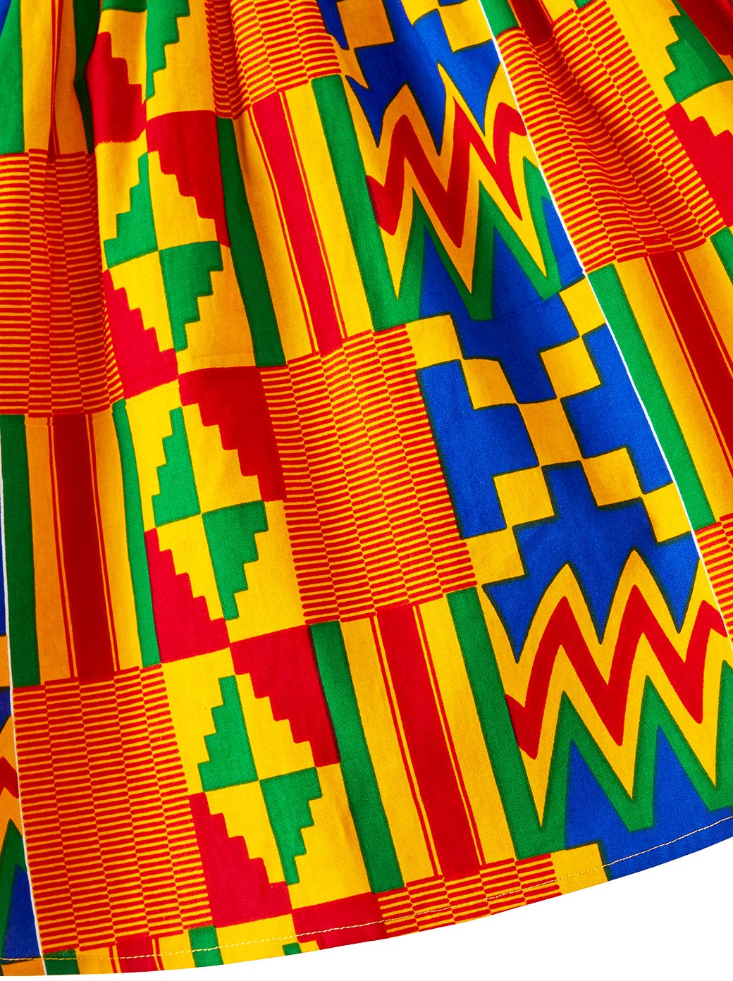 African Print Sleeveless Tie Waist Vintage Dress for Girls - Perfect for Summer Parties, Cultural Events & Casual Wear