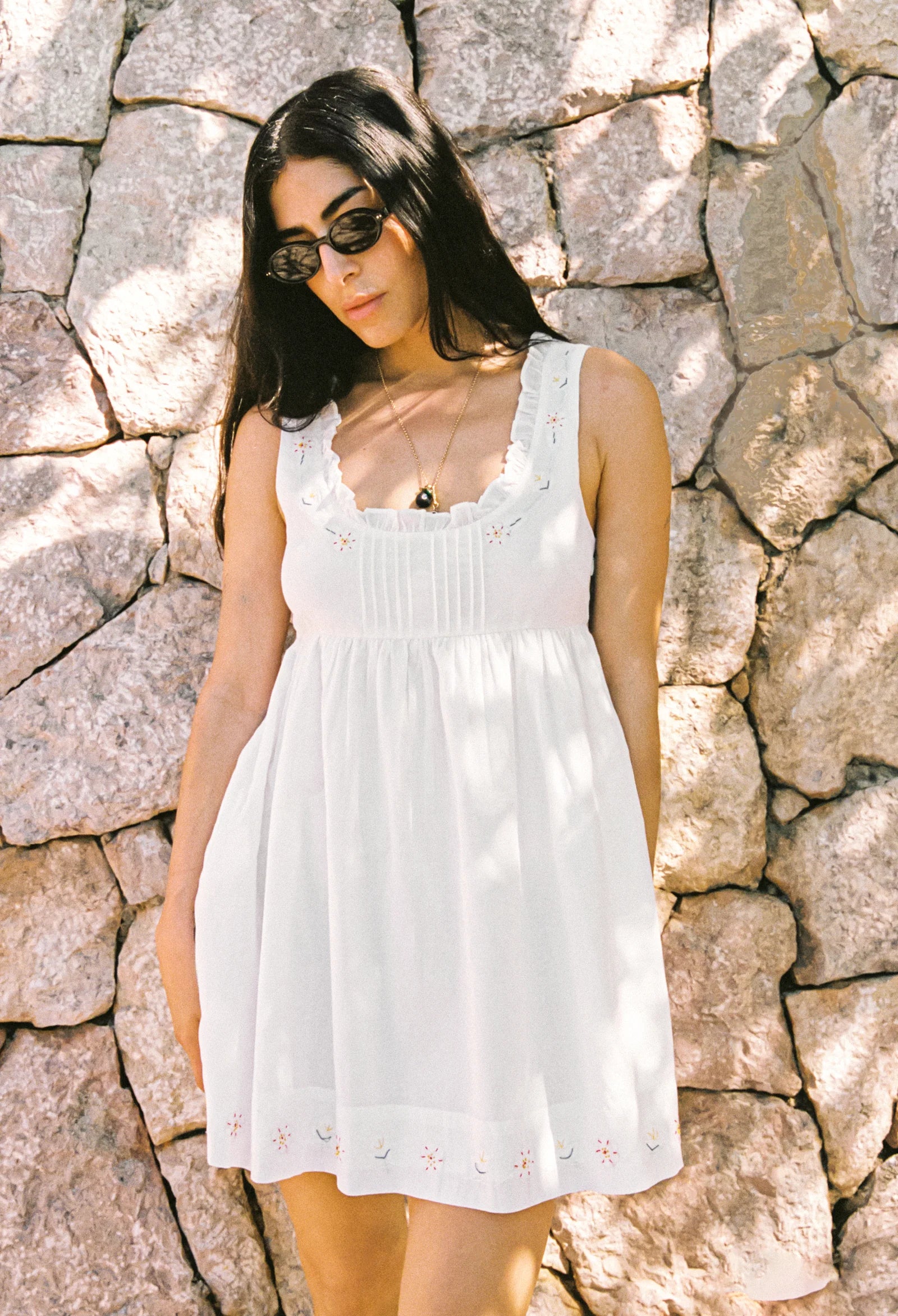 Meissa Floral Embroidered Dress - Elegant Summer Maxi Dress with Handmade Embroidery | Perfect for Weddings, Beach Vacations & Date Nights