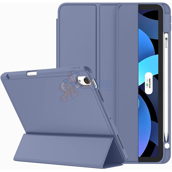 Premium Silicone Case for iPad Air 4/5/6 (10.9 inch) with Apple Pencil Holder | Shockproof & Scratch Resistant Cover | Lightweight Protective Case for Work, School & Travel | Lavender Color