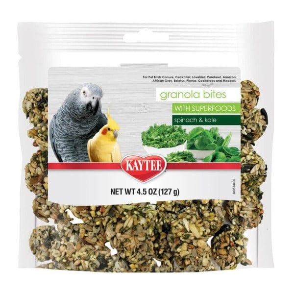 Kaytee Granola Bites with Superfoods Spinach & Kale - Healthy Small Animal Treats for Hamsters, Guinea Pigs & Rabbits - Perfect for Training Rewards & Daily Snacking
