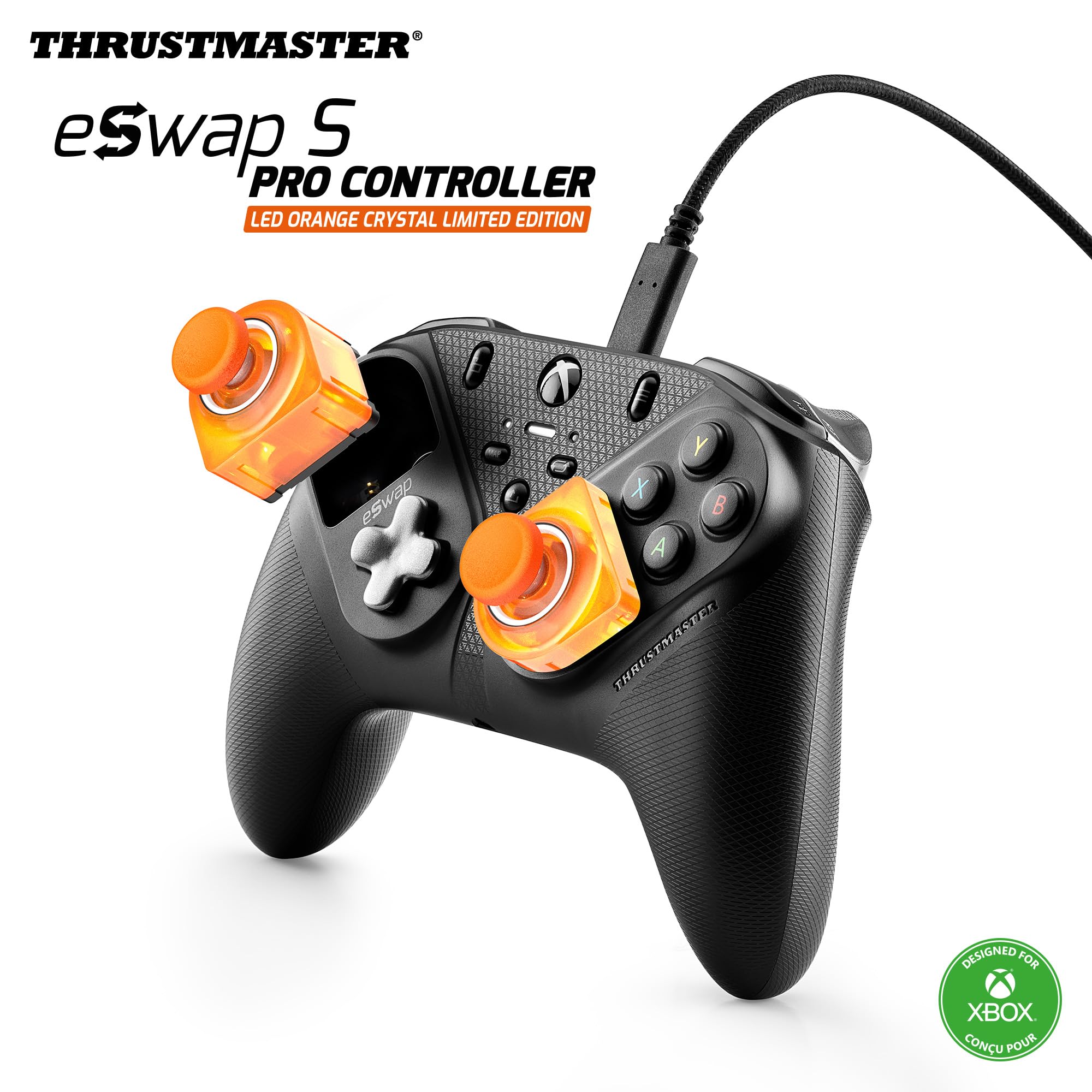 Thrustmaster ESWAP S PRO Controller - LED Orange Crystal Limited Edition for Xbox Series X|S - Officially Licensed Xbox Accessory - Amazon Exclusive - Perfect for Competitive Gaming & Esports Tournaments