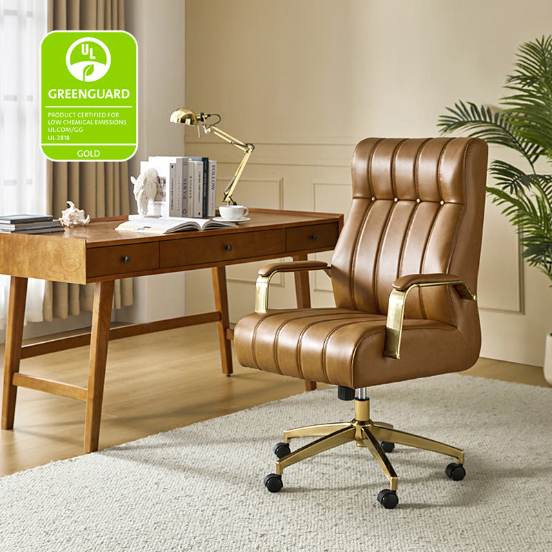 Premium Conelius Leather Ergonomic Executive Office Chair - High Back Adjustable Swivel Chair with Lumbar Support for Home & Office Workspace, Perfect for Long Hours Sitting Comfort