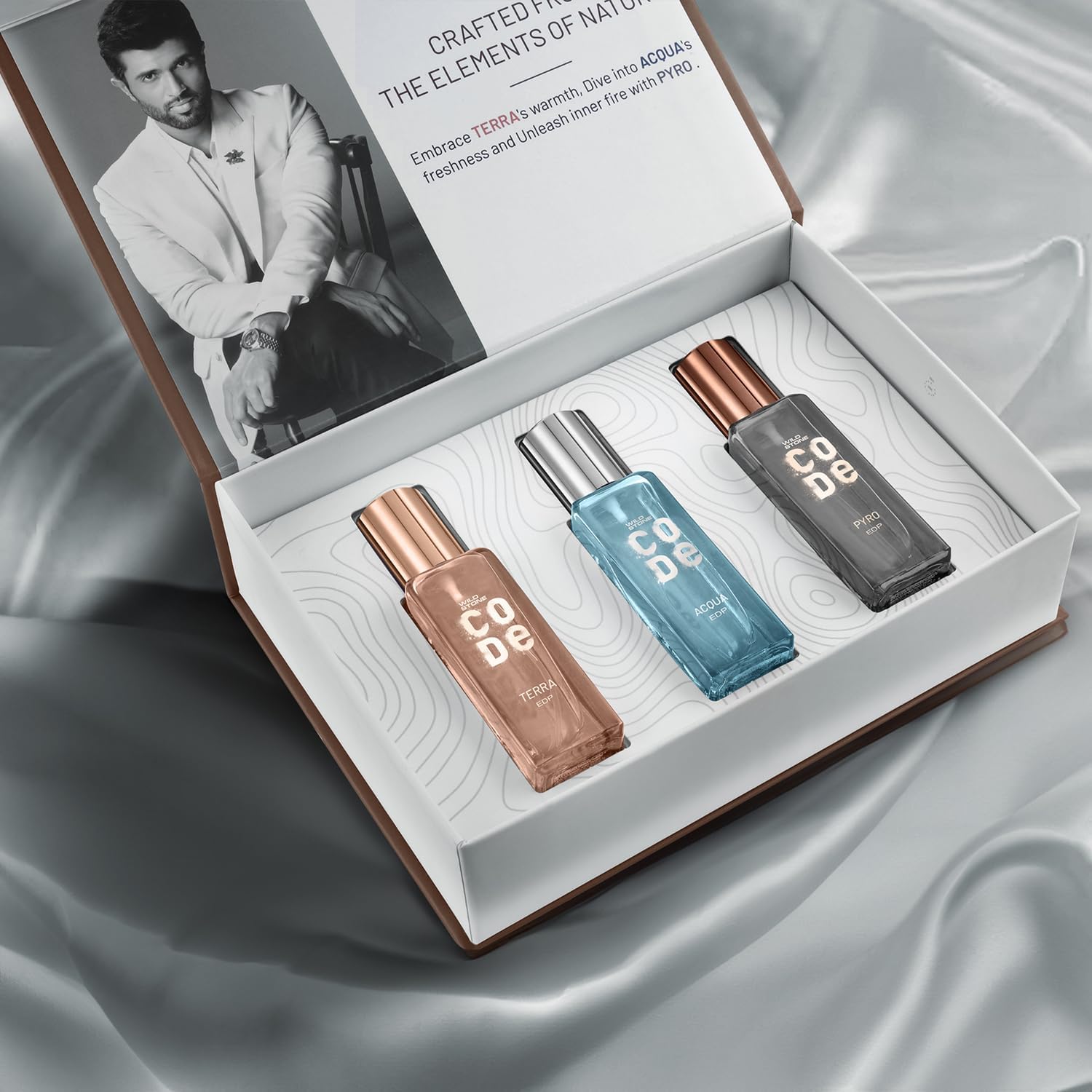 Wild Stone CODE Premium Cologne for Men - 3 Pack (20ml Each) | Long Lasting Luxury Fragrance Gift Set | Birthday, Anniversary & Special Occasion Present for Him, Husband, Brother | Perfect for Date Night, Office & Formal Events