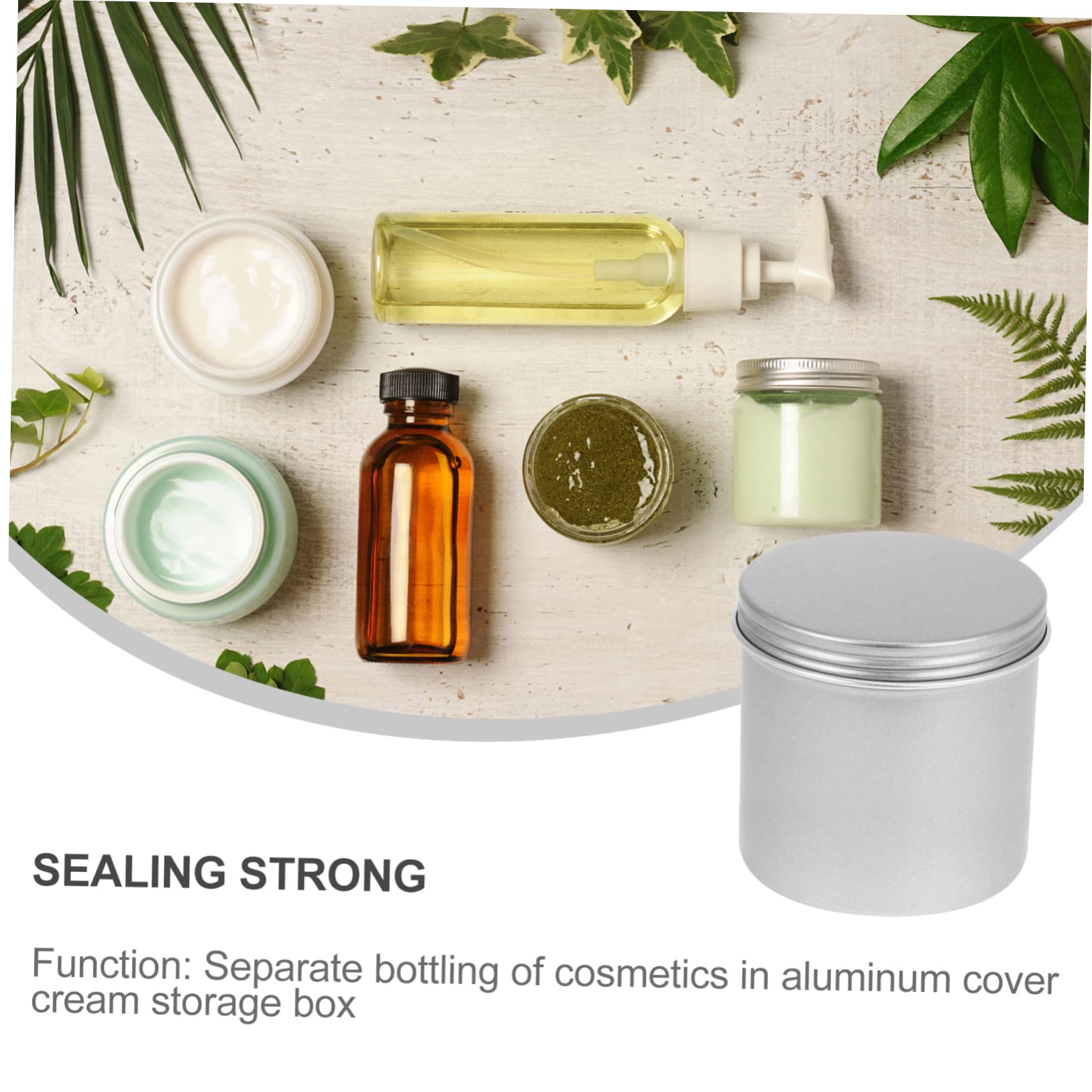 Beaupretty 8-Piece Aluminum Storage Box Set - Airtight Coffee, Tea, Lip Balm, Jewelry & Spice Organizer with Lid - Perfect for Home, Travel & Office Organization (Metal Tin Canisters for Cream, Hair Wax & Small Items)