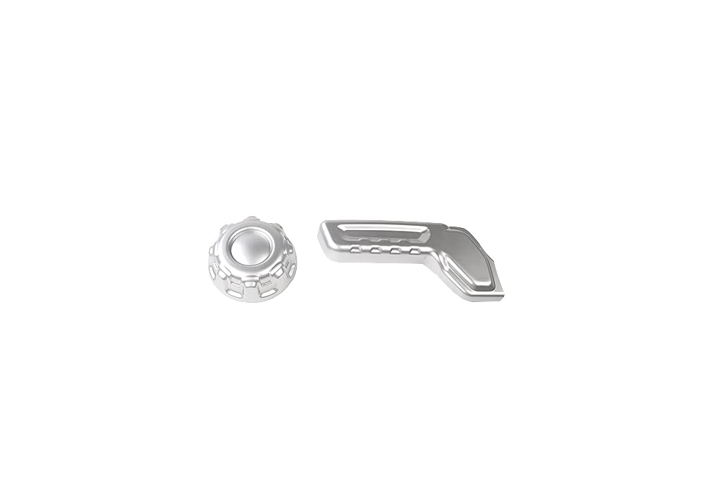 Jeep Wrangler JL & JT Gladiator 2018+ ABS Seat Adjustment Button Cover Trim - Silver Interior Accessories | Perfect for Off-Roading & Daily Driving Customization