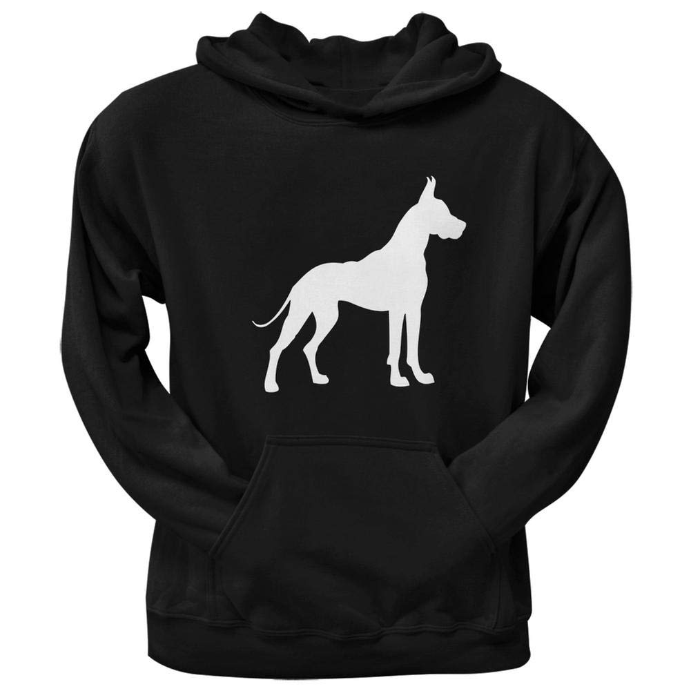 Great Dane Silhouette Black Adult Hoodie - Soft & Comfortable Pullover Sweatshirt for Dog Lovers - Perfect for Casual Wear, Outdoor Activities & Gifts