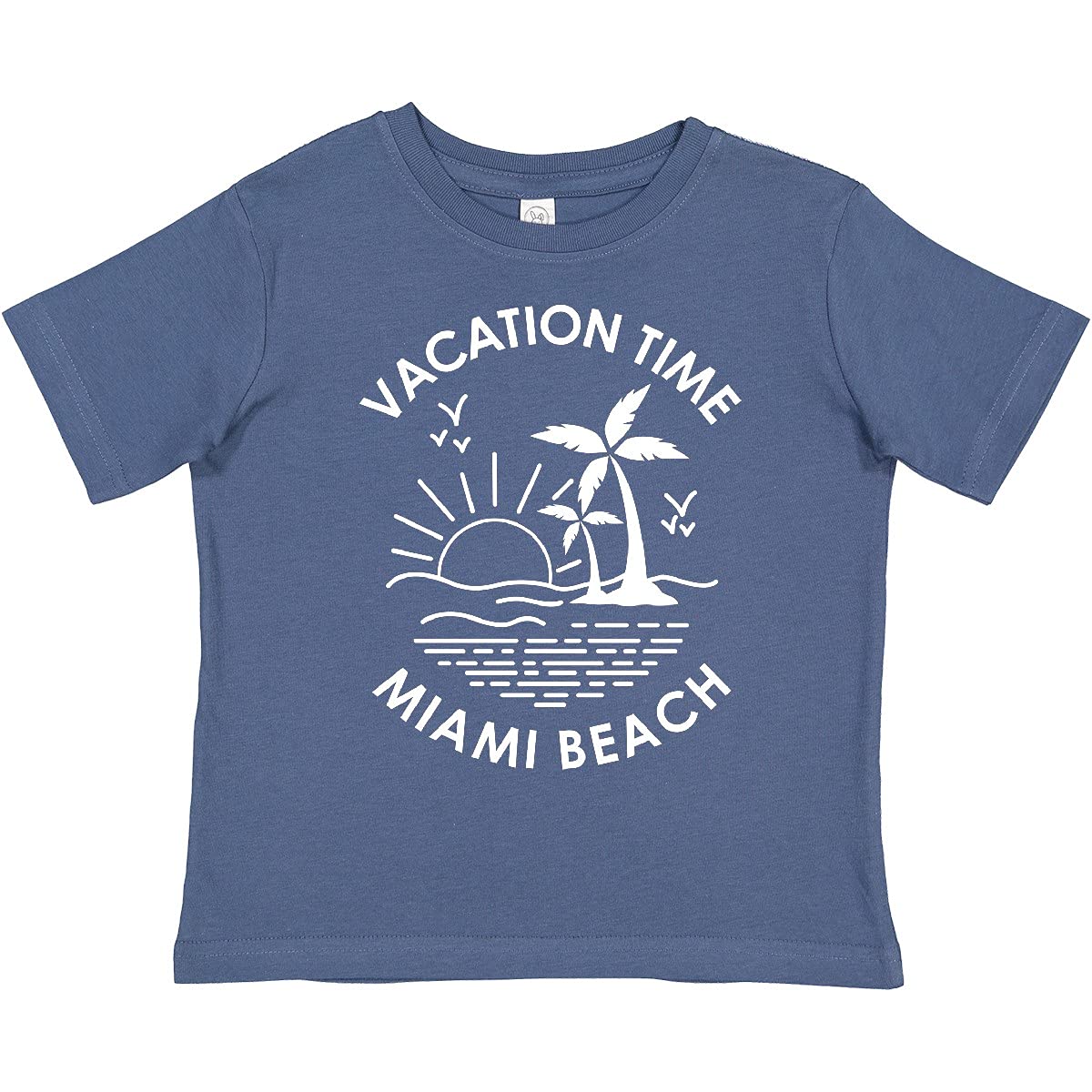 Inktastic Vacation Time in Miami Beach Toddler T-Shirt - Cute Graphic Tee for Boys & Girls - Perfect for Beach Trips, Family Vacations & Summer Outfits