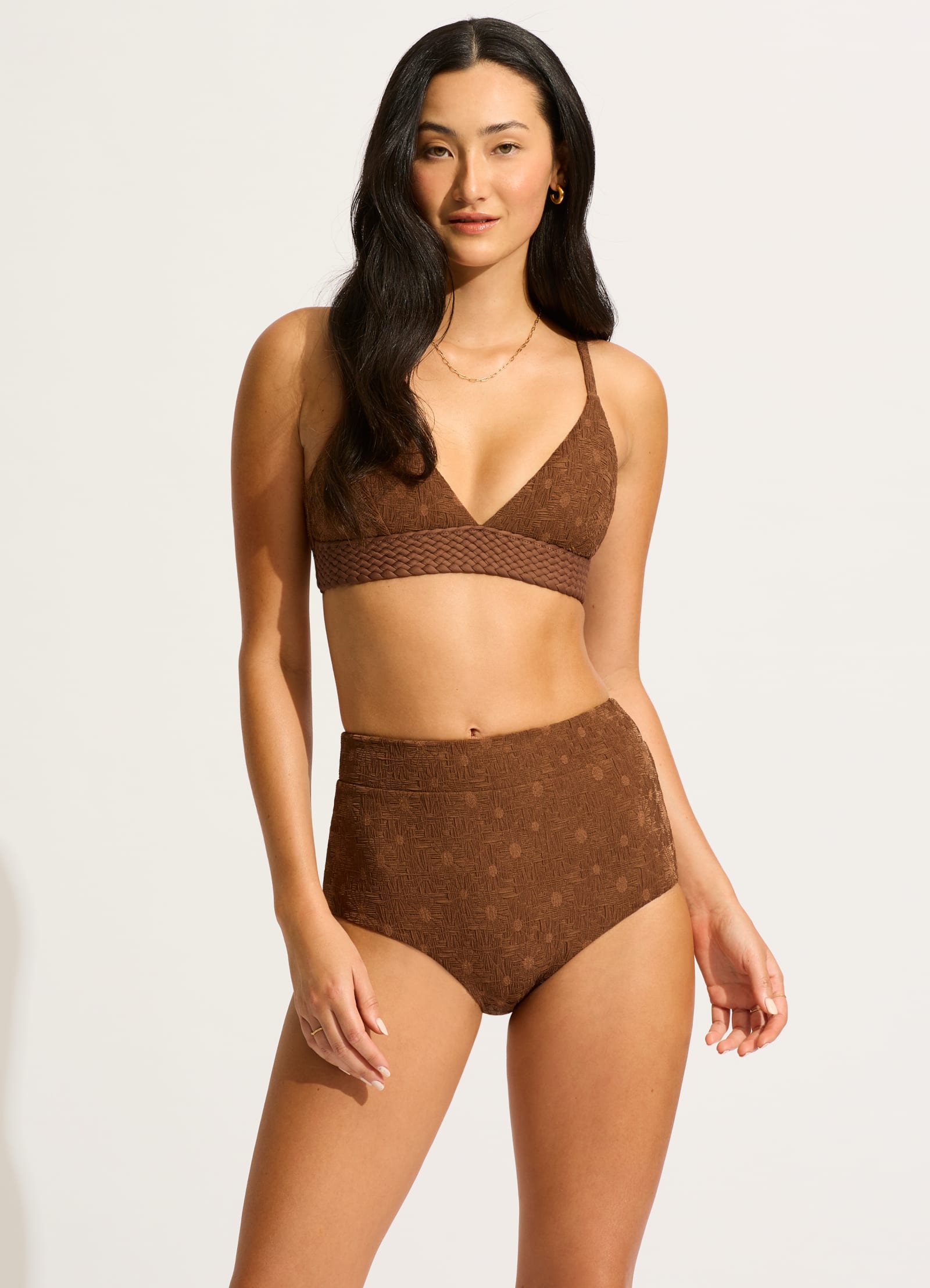Marloe Banded Bralette Bikini Top - Tiramisu Color | Comfortable & Supportive Swimwear for Women | Perfect for Beach, Pool & Summer Vacations