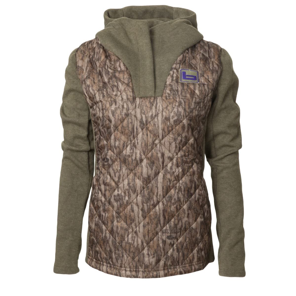Banded Gear Women's Kinetic Hybrid Camo Hoodie - Lightweight Performance Fleece Jacket for Outdoor Running, Hiking & Workout - Perfect for Cold Weather Training & Casual Wear