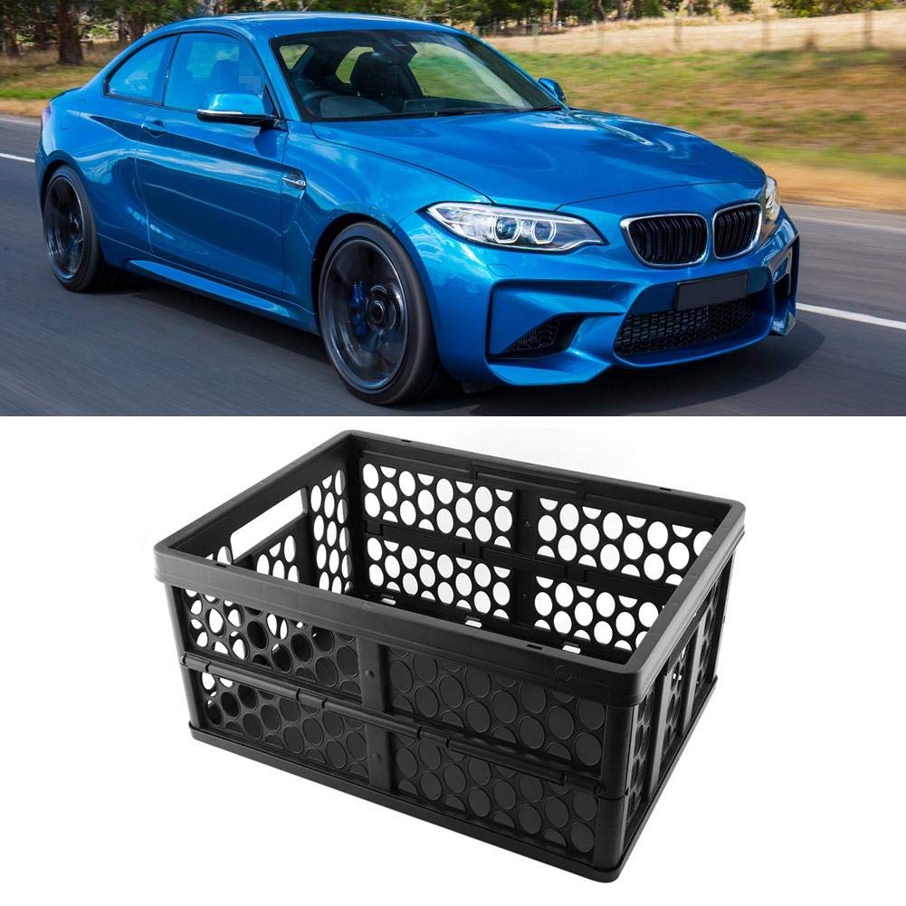 Car Trunk Storage Box Organizer - Foldable Shopping Crate Basket for SUV, Sedan & Minivan | Perfect for Groceries, Travel Gear & Sports Equipment