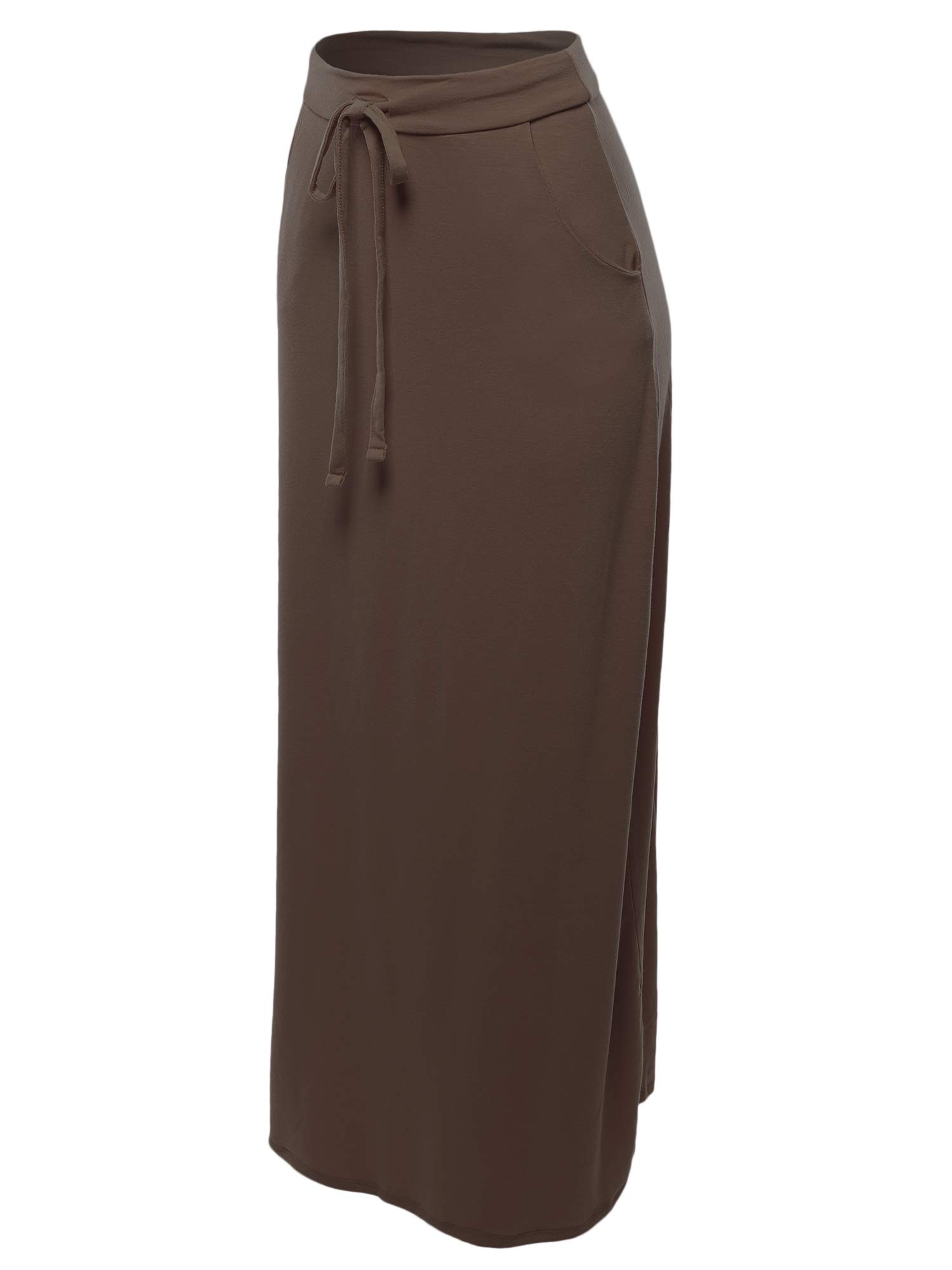 A2Y Women's High Waist Flowy Maxi Skirt - Foldable Long Skirt for Summer, Beach, Travel & Casual Wear - Plus Size Boho Skirt with Pockets