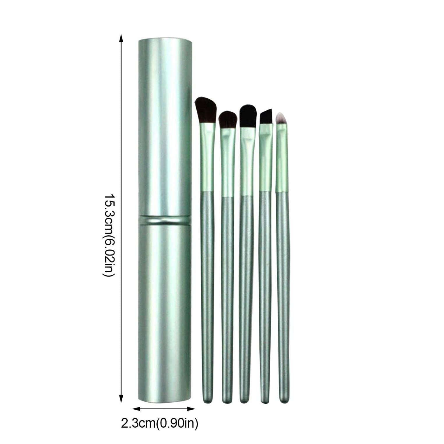 5-Piece Professional Eye Makeup Brush Set - Eyeshadow Blending, Crease, Shader, Detailer & Eyelash Brushes for Flawless Makeup Application | Perfect for Daily Use, Professional Makeup Artists & Travel