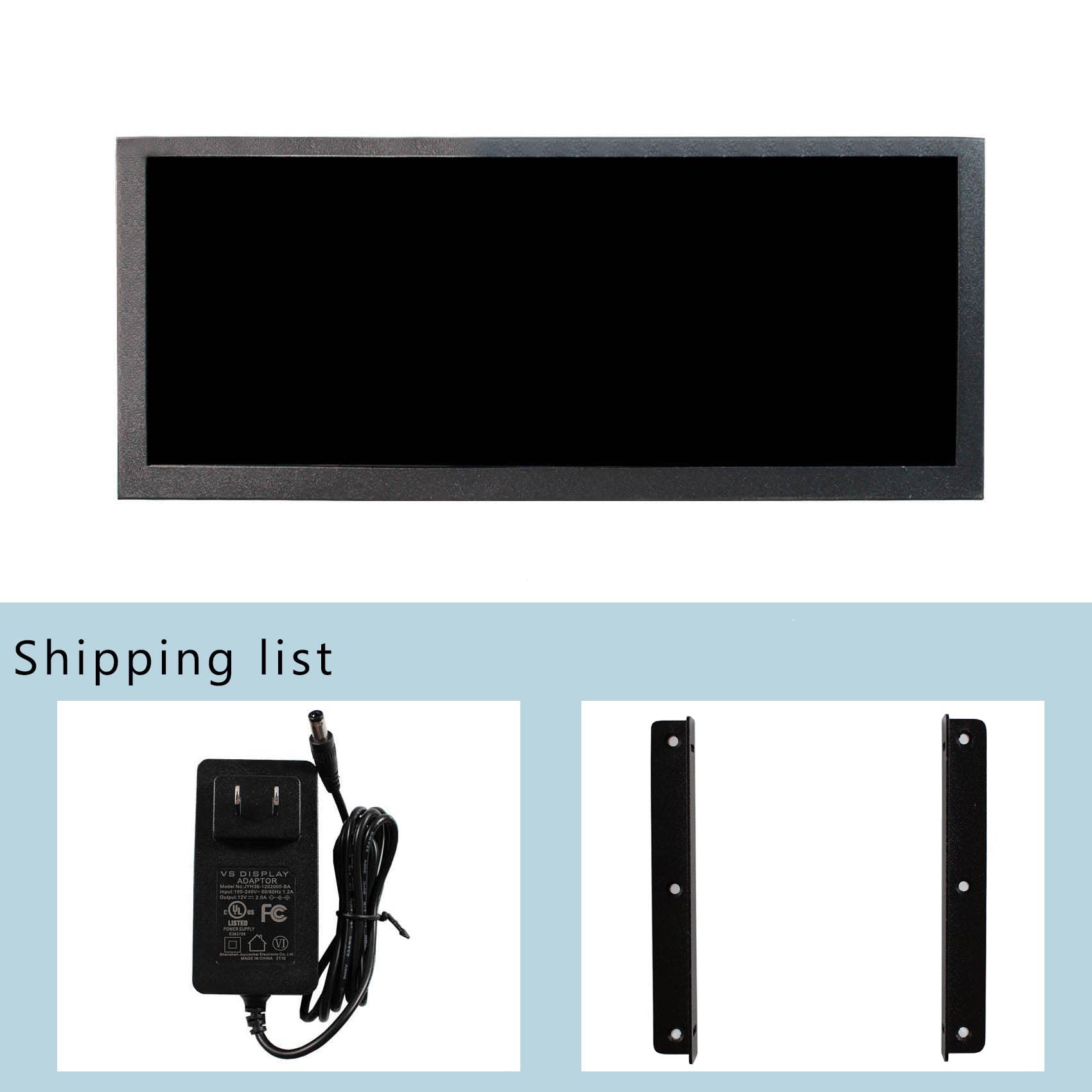 10.3 Inch Portable LCD Monitor - 1920x720 HD Stretched Bar Display, 850 Nits Brightness, HDMI Input | DIY Gaming, Second Screen for PC & Laptop | Perfect for Multi-Tasking, Streaming & Work Setup