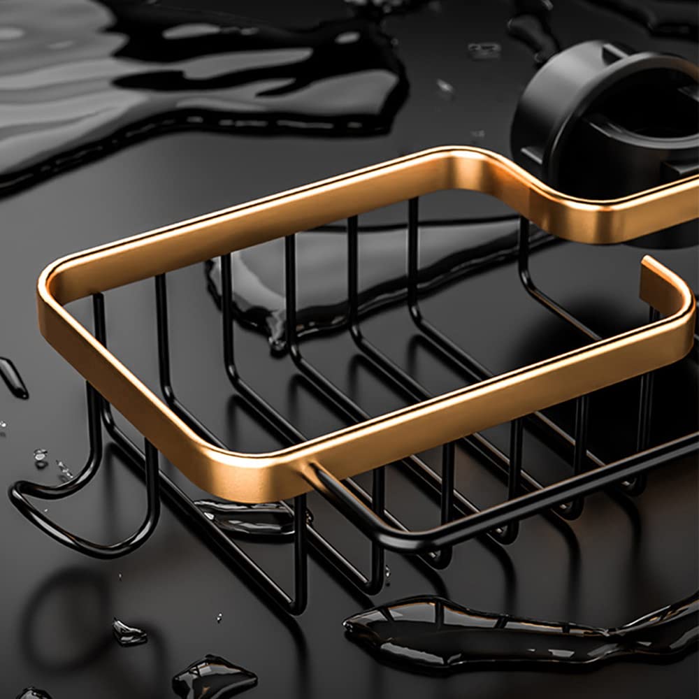 Stainless Steel Dish Drying Rack with Towel Holder - Over The Sink Space Saving Kitchen Organizer - Perfect for Small Kitchens, Apartments & RVs (Golden)