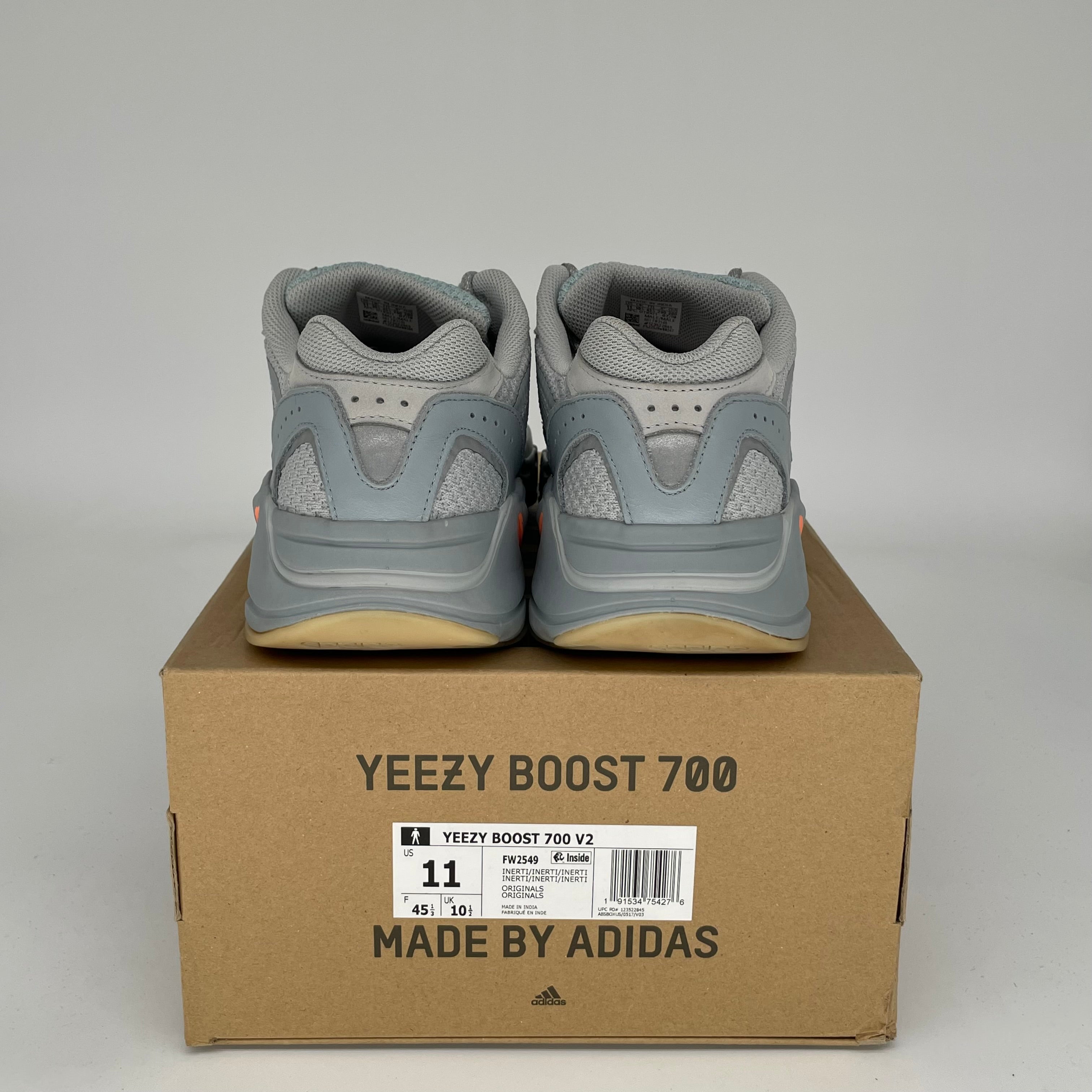 Adidas Yeezy 700 V2 Inertia Sneakers - Men's Size 11 (FW2549) | Comfortable Running Shoes for Casual Wear & Street Style