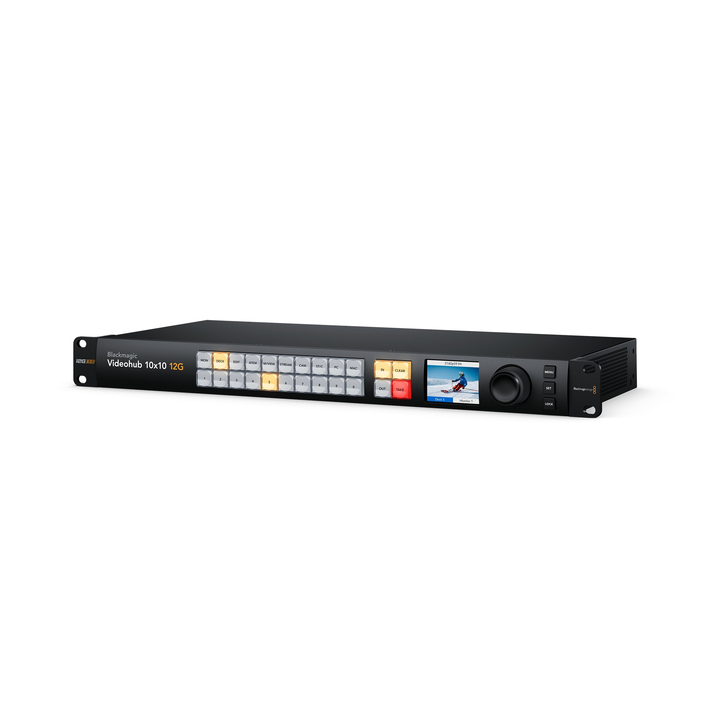 Blackmagic Design Videohub 10x10 12G SDI Router - Professional Video Switcher for Live Production & Broadcast Studios | Ideal for Multi-Camera Setups & Video Streaming