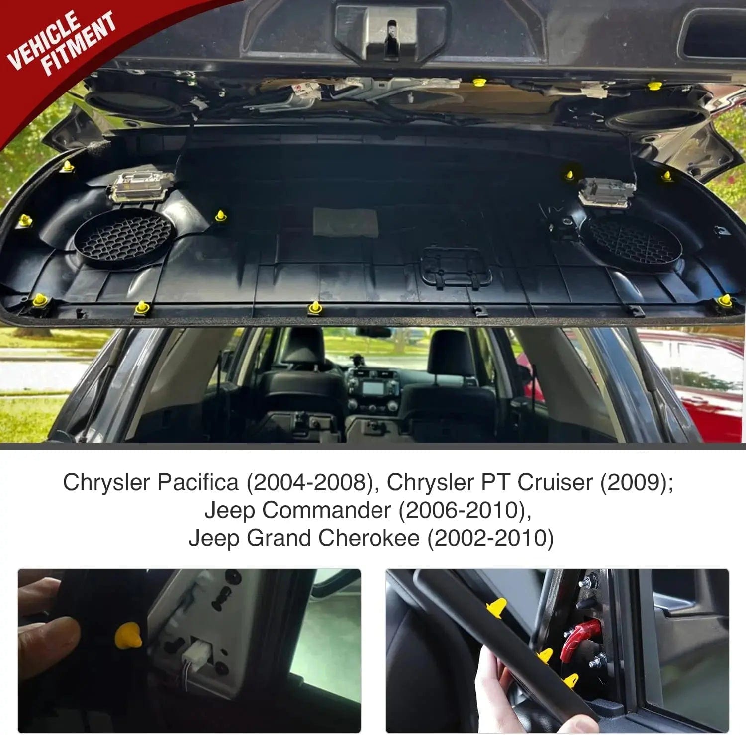 100 Pcs 18.5mm Hole 10mm Door Trim Panel Clips for Jeep 1999-2015, Dodge 2007-2015, Chrysler 2001-2010 - Compatible with 6507055AA & 6507686AA - Perfect for Interior Door Panel Repair and Replacement