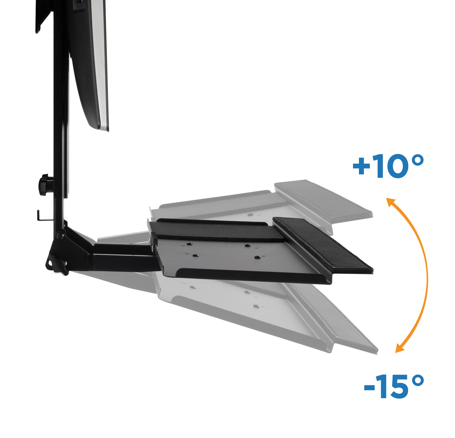 Mount-It! Adjustable Monitor & Keyboard Wall Mount with CPU Holder - 25