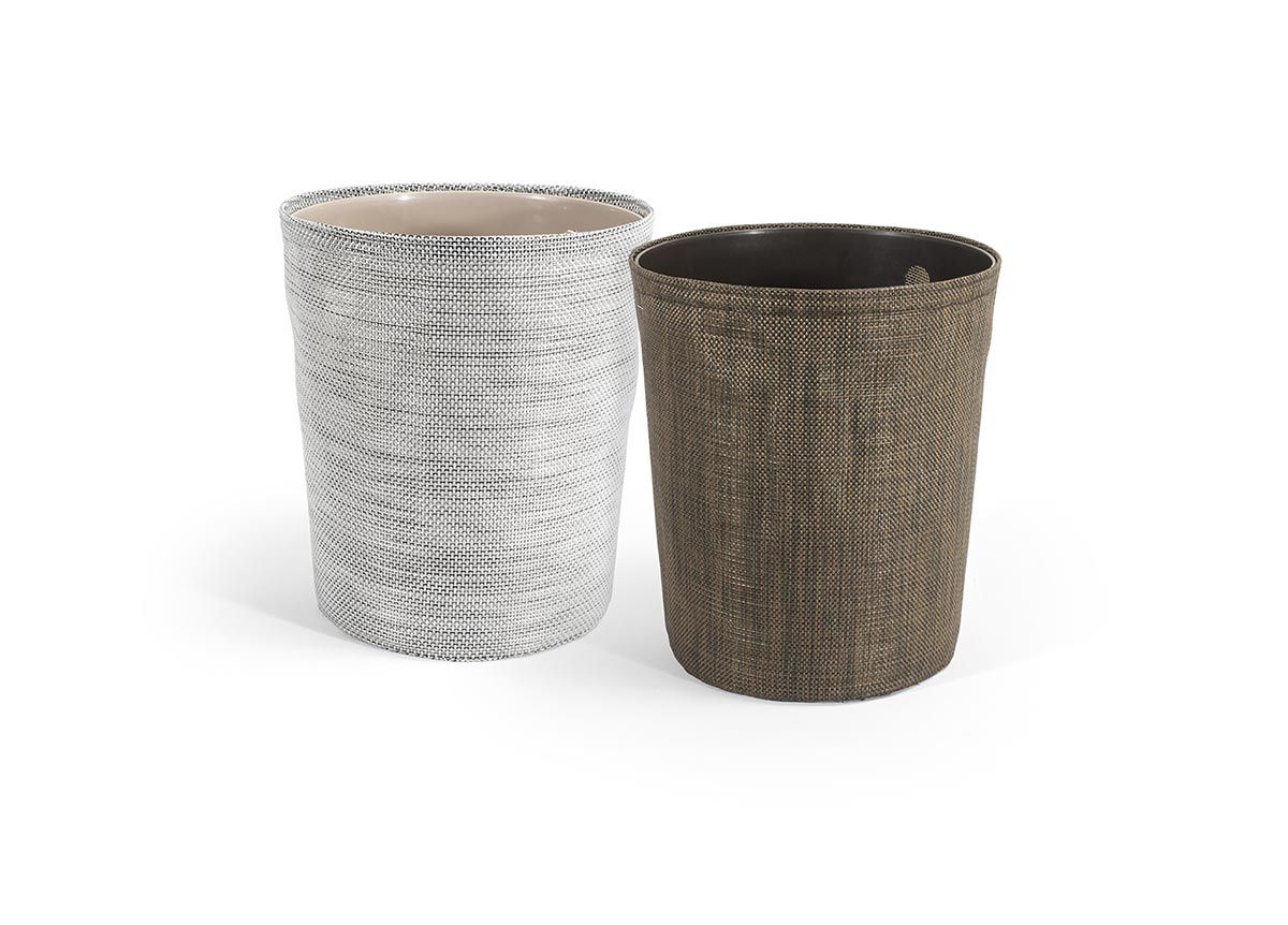 FOH Metroweave Tapered Cylinder, Set of 4 - Premium Home Storage Baskets for Organizing Bathroom, Bedroom or Office Supplies