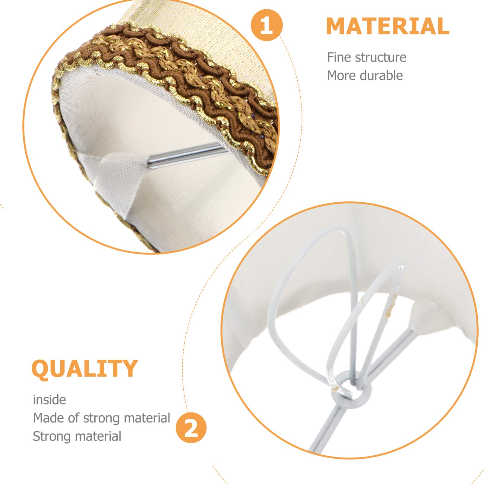 European Style Clip-On Fabric Lamp Shade - Universal Fit for Table Lamps, Floor Lights & Chandeliers - Perfect for Living Room, Bedroom & Office Decor