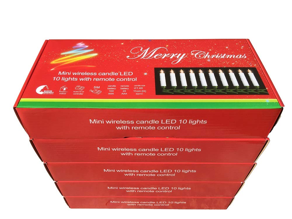 Hoolees' LED Clip-on Christmas Tree Candles - Battery Operated Flameless Lights for Holiday Decorations, Wreaths, Garlands & Ornaments - Perfect for Indoor/Outdoor Christmas Tree Decorating & Festive Home Decor